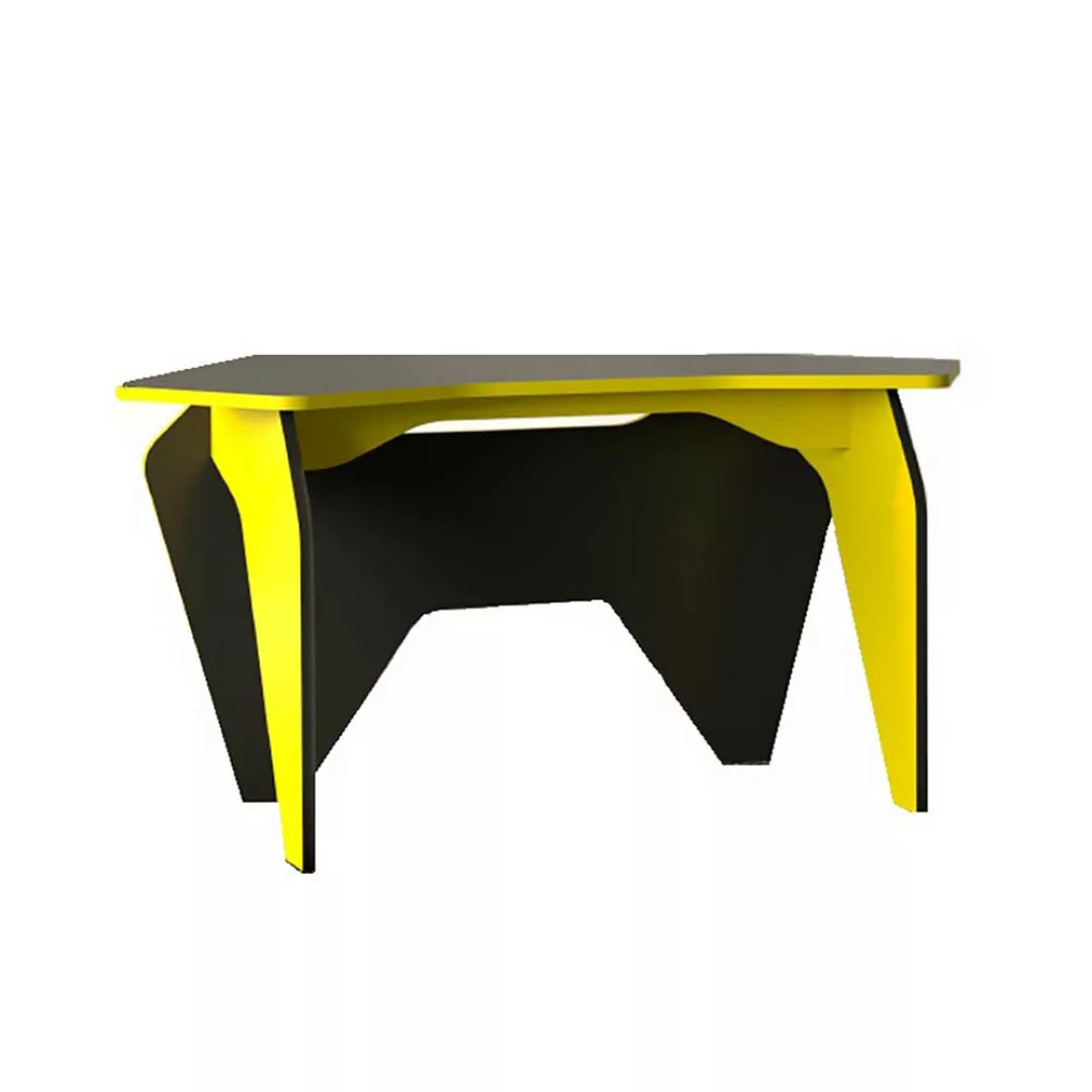 Design Schreibtisch in Gelb und Schwarz 150 cm breit günstig online kaufen