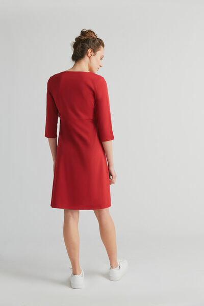Damen 3/4 Arm V-neck Kleid Bio-baumwolle Jersey Sommerkleid 1737 günstig online kaufen