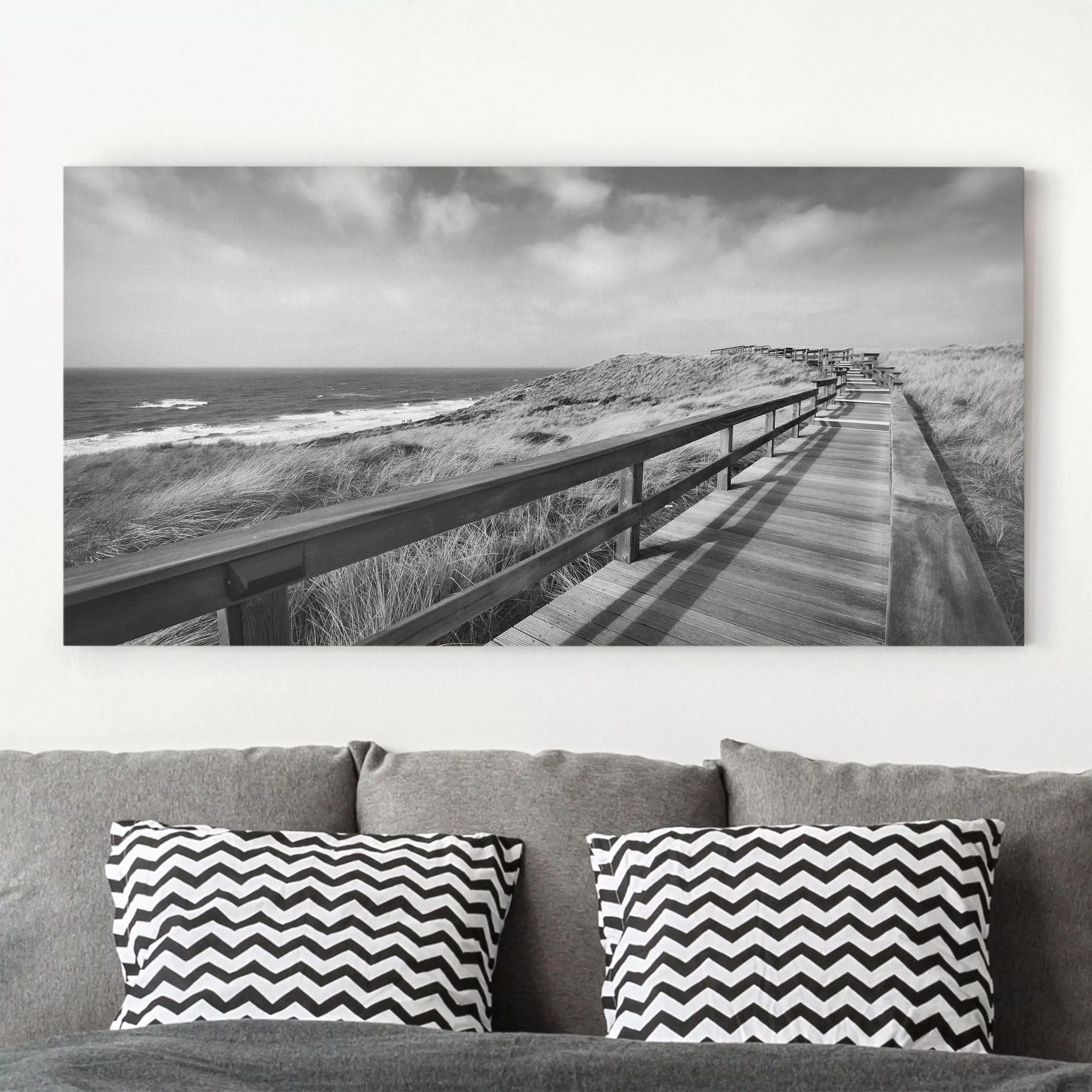 Leinwandbild Strand - Querformat Nordseespaziergang II günstig online kaufen