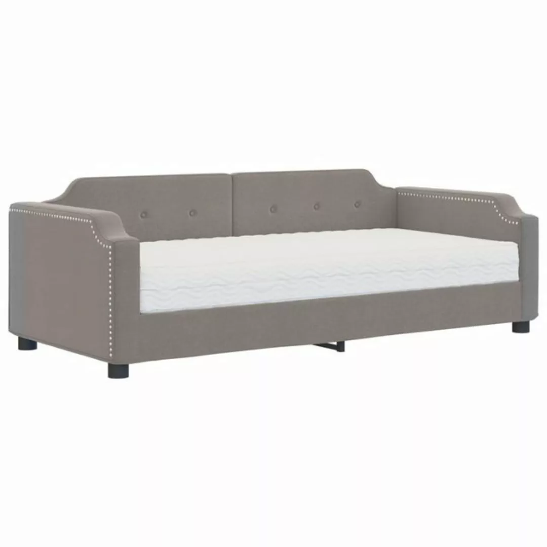 vidaXL Tagesbett mit Matratze Taupe 100x200 cm Stoff1843239 günstig online kaufen