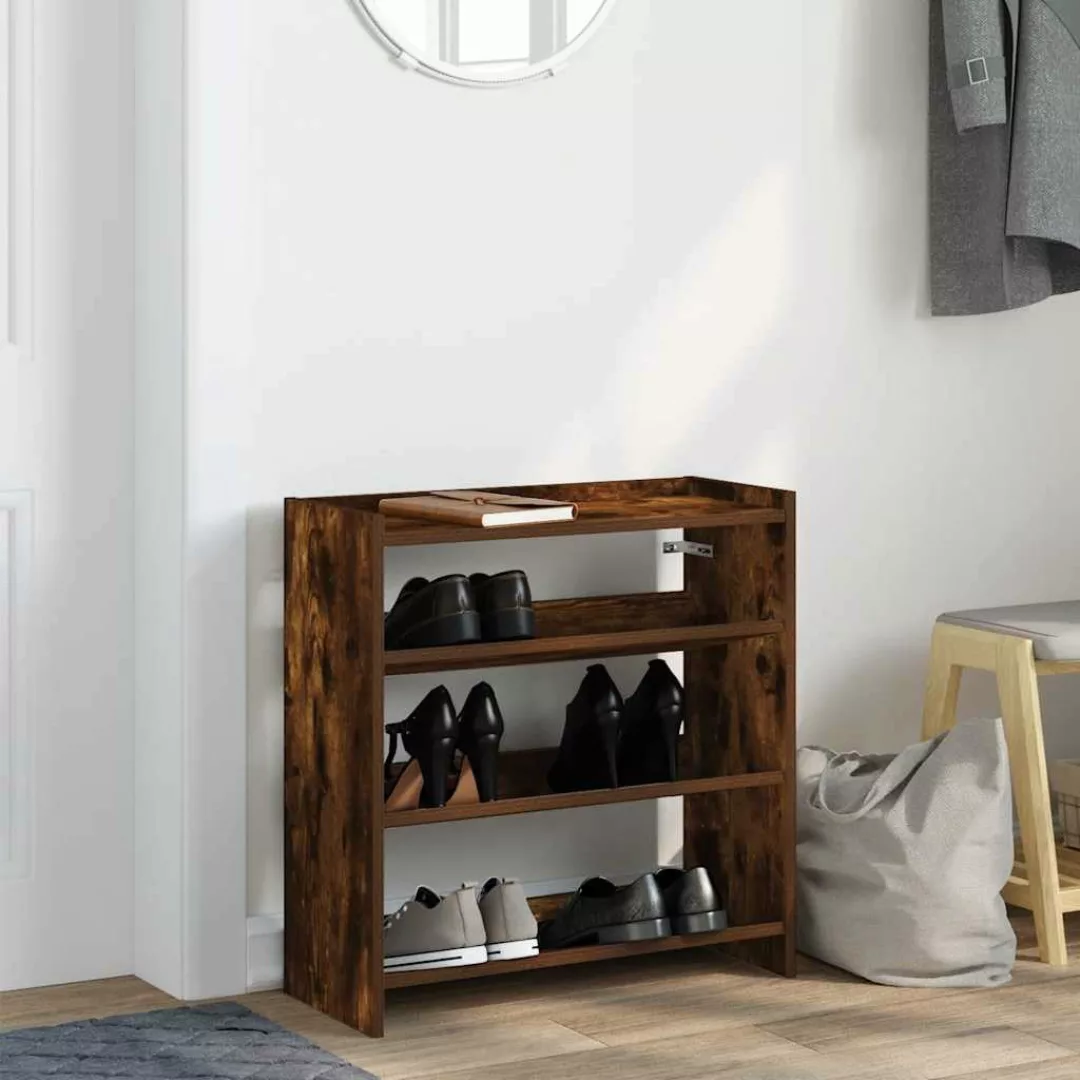 vidaXL Schuhregal Schuhregal Räuchereiche 60x25x62 cm günstig online kaufen