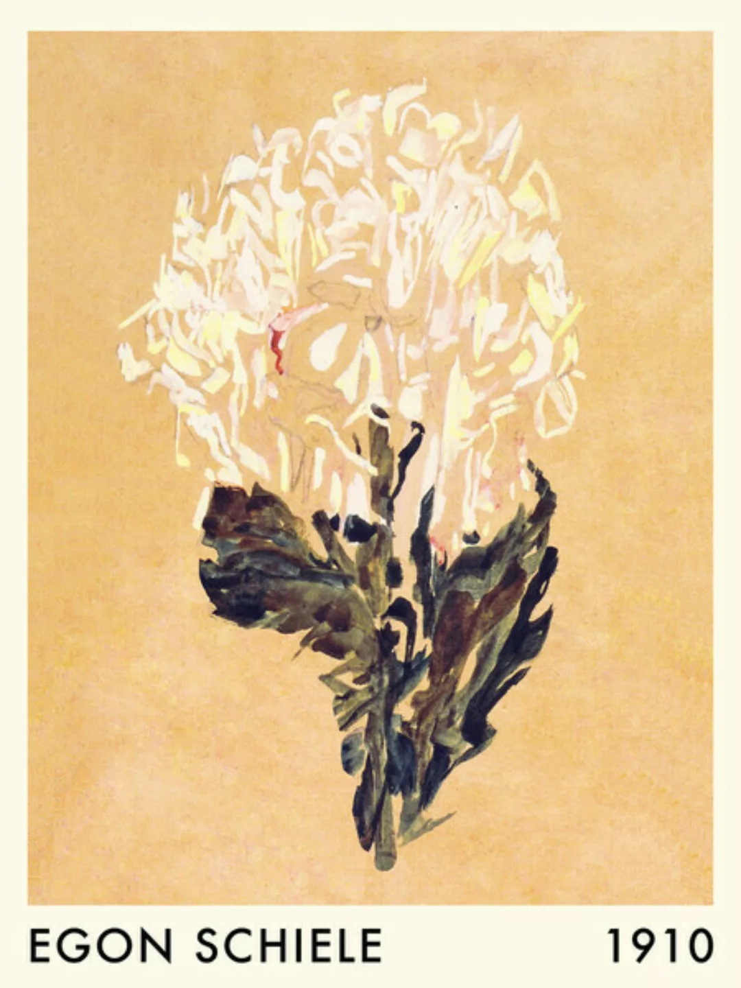 Poster / Leinwandbild - Egon Schiele: Weiße Chrysantheme (1910) günstig online kaufen