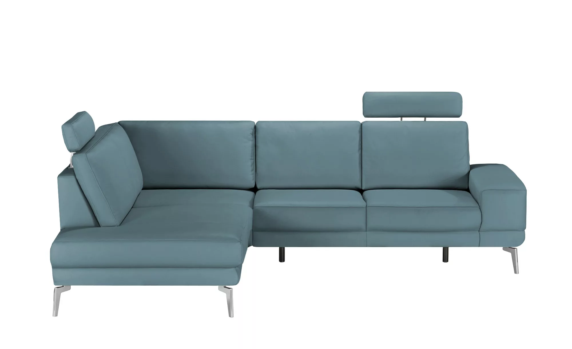 meinSofa Ecksofa aus Leder Dana ¦ blau ¦ Maße (cm): B: 269 H: 86 T: 222 Pol günstig online kaufen