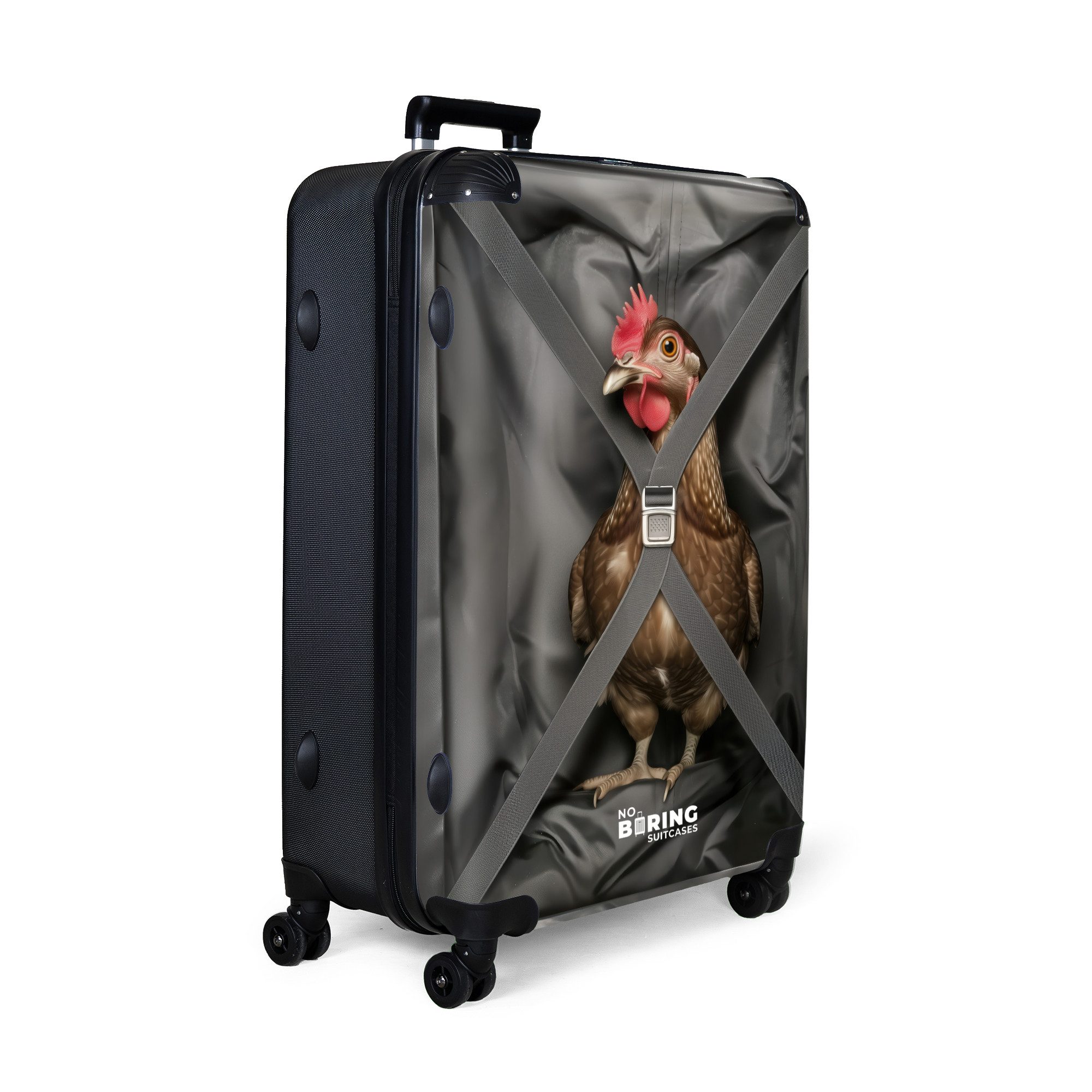 NoBoringSuitcases.com© Hartschalen-Trolley Reisendes Huhn 77 cm günstig online kaufen