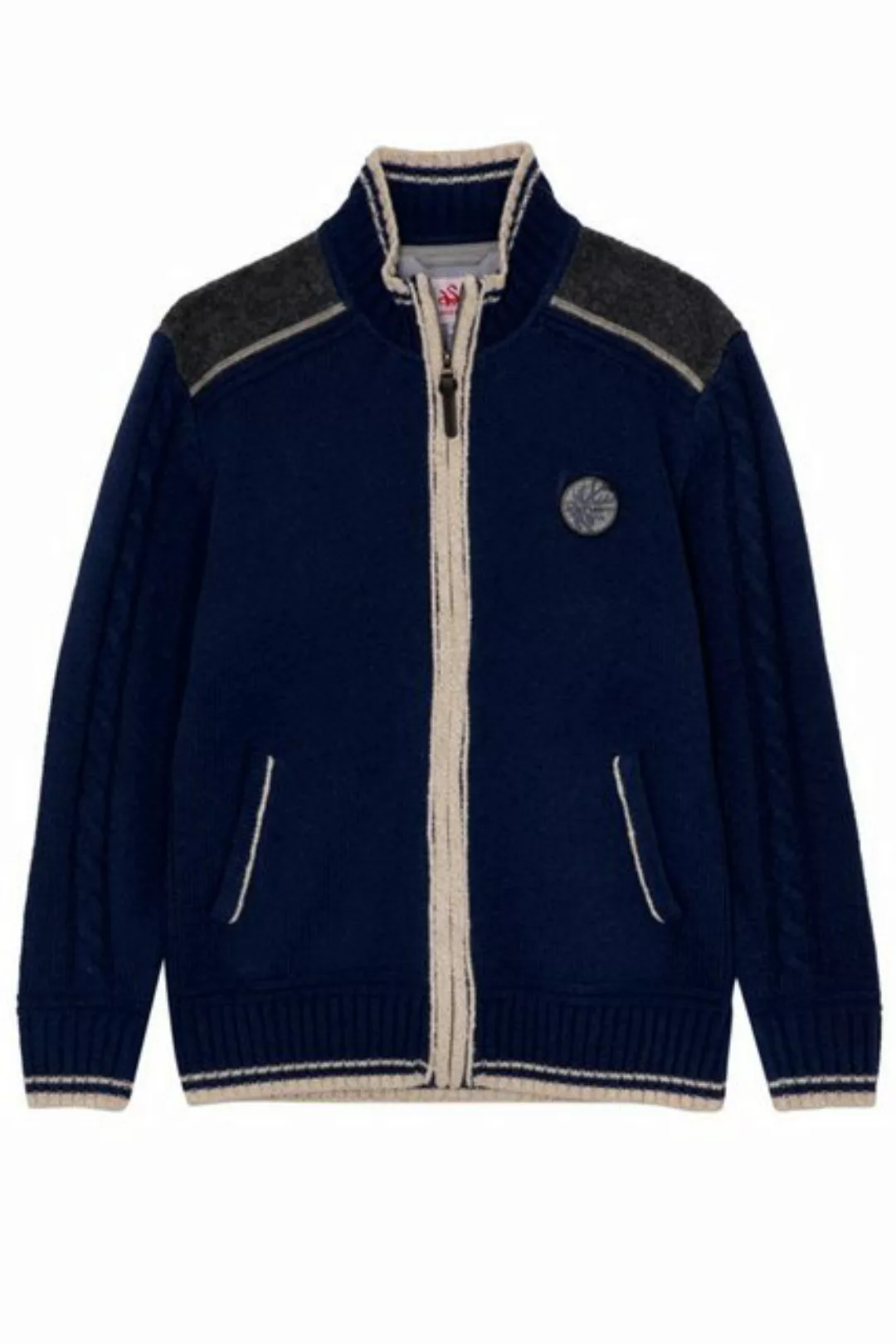 Spieth & Wensky Outdoorjacke Strickjacke Herren - BETZBACH - denim, hellgra günstig online kaufen