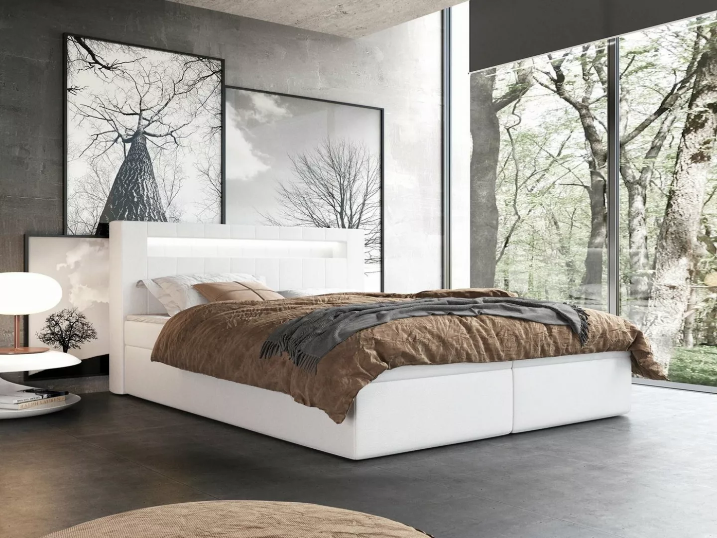 Furnix Boxspringbett ANTYD 120/140/160/180x200 mit zwei tiefen Bettkästen u günstig online kaufen