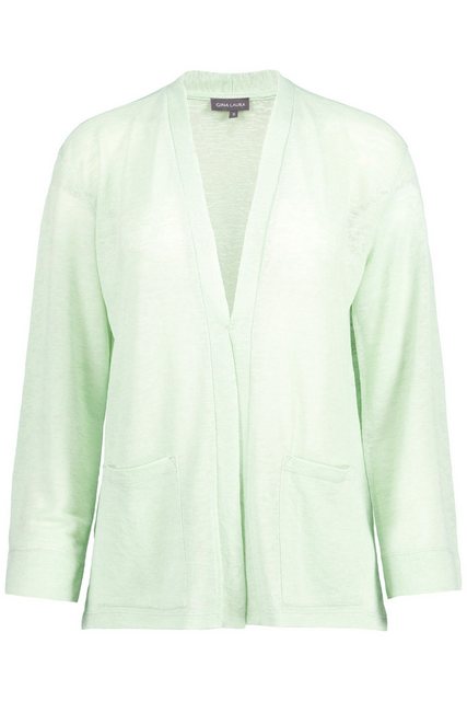 Gina Laura Sweatjacke Cardigan lange offene Form Feinstrick 3/4-Arm günstig online kaufen