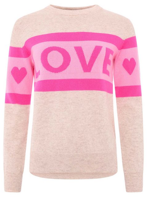 Zwillingsherz Strickpullover Kaschmir Pullover Love Beige günstig online kaufen