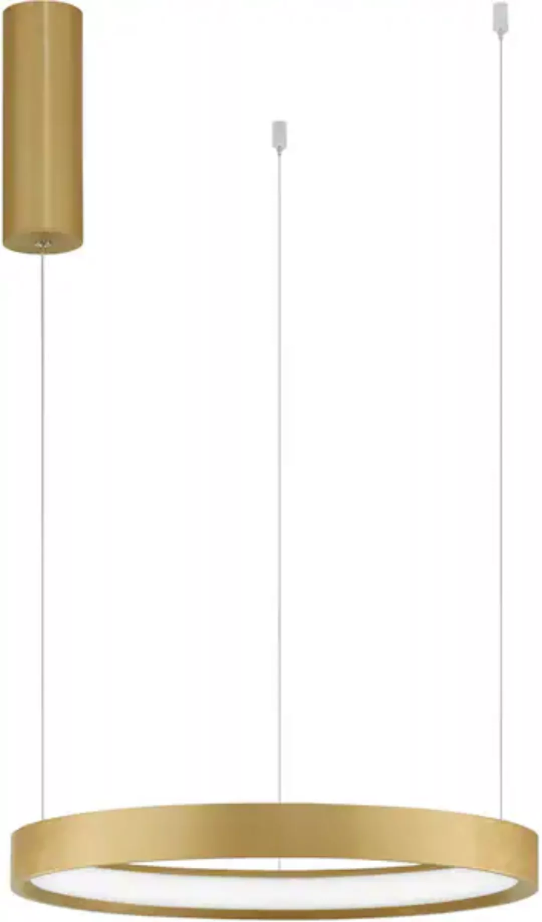 LED Pendelleuchte Perrine in Gold-gebürstet 22W 1540lm günstig online kaufen