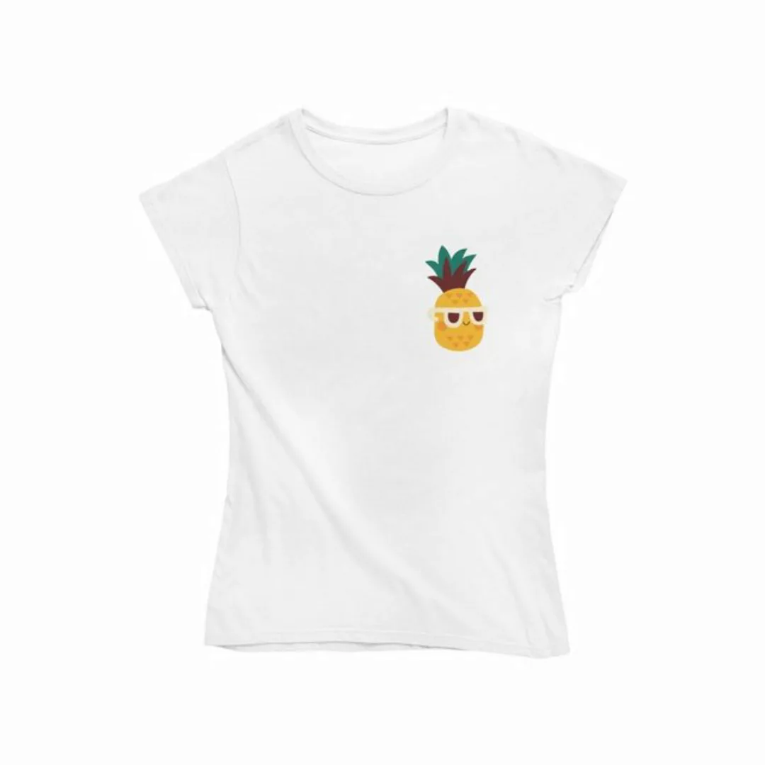 Novux T-Shirt Cute Ananas Damen Tshirt Farbe Weiß günstig online kaufen