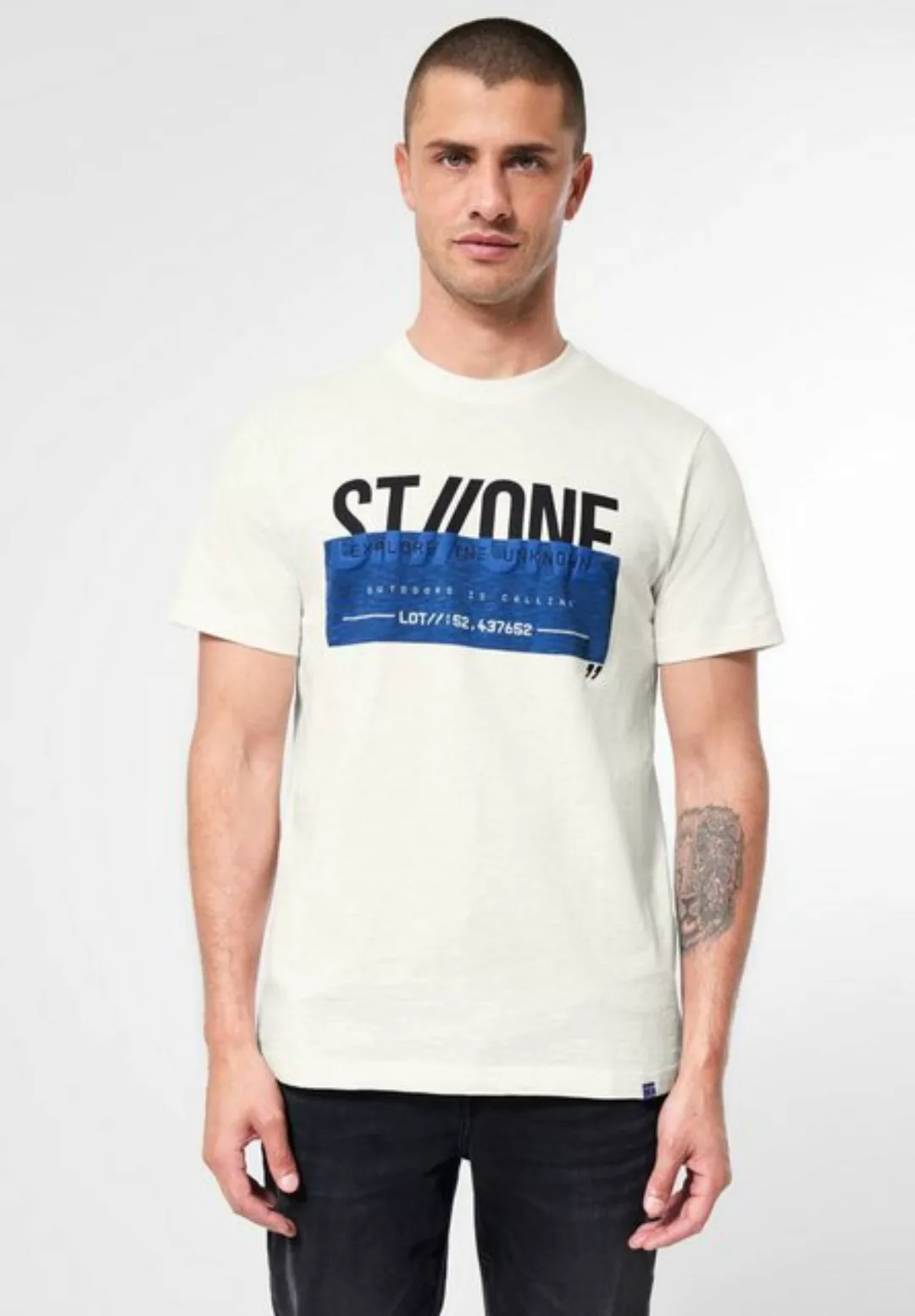 STREET ONE MEN T-Shirt aus reiner Baumwolle günstig online kaufen