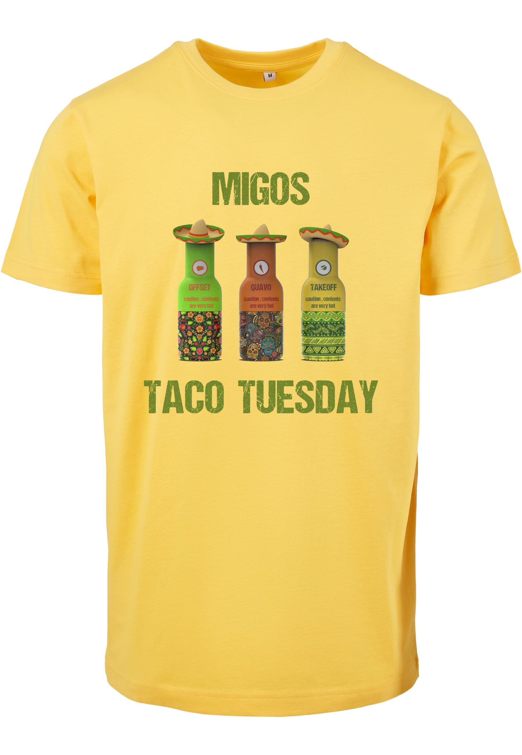 MisterTee Kurzarmshirt "MisterTee Herren Migos Tuesday Taco Tee" günstig online kaufen