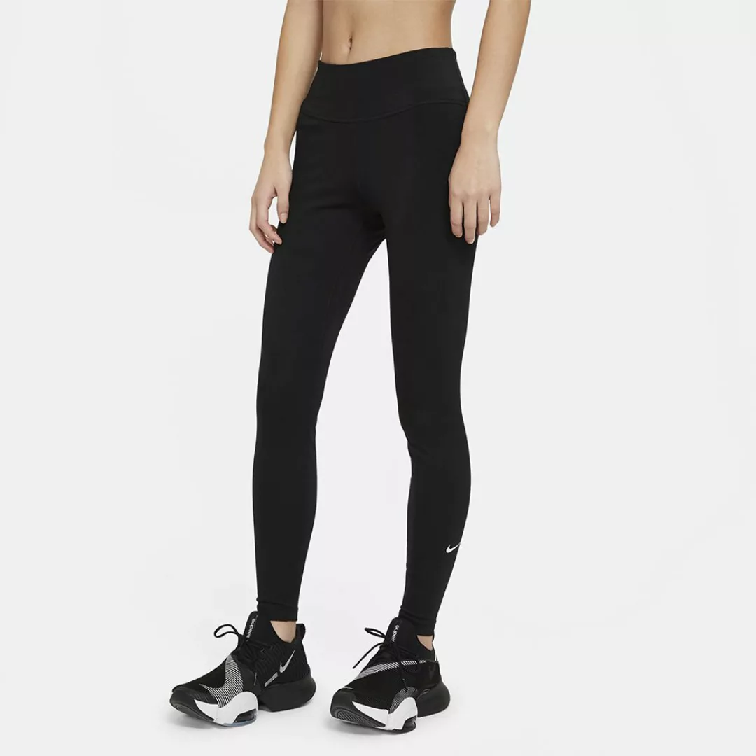 Nike Dri Fit One Strumpfhose Mit Mittlerer Leibhöhe 2XL Black / White günstig online kaufen