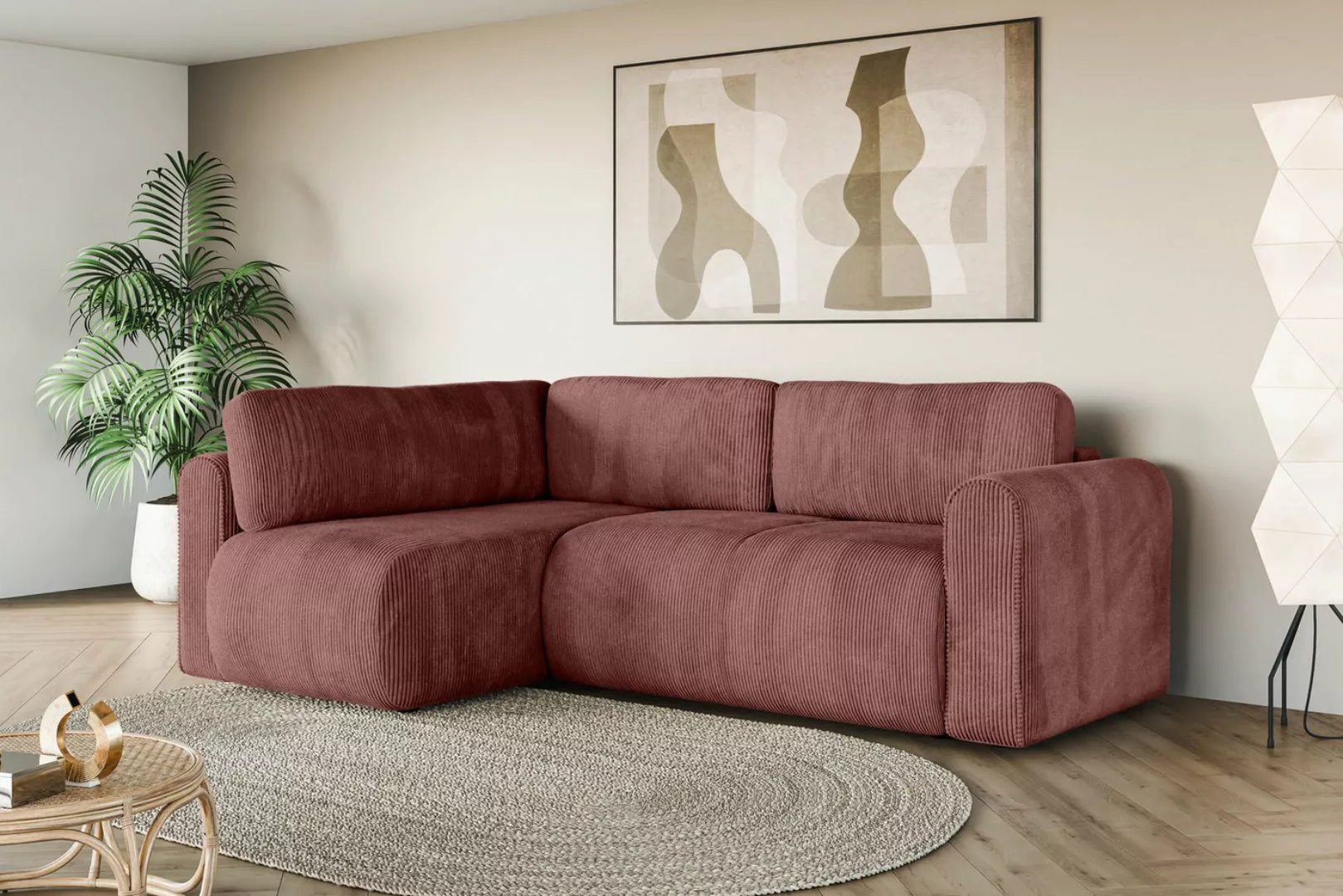 INOSIGN Ecksofa Ecksofa Zacharia wahlweise mit Bettfunktion, BxTxH 250x166x günstig online kaufen