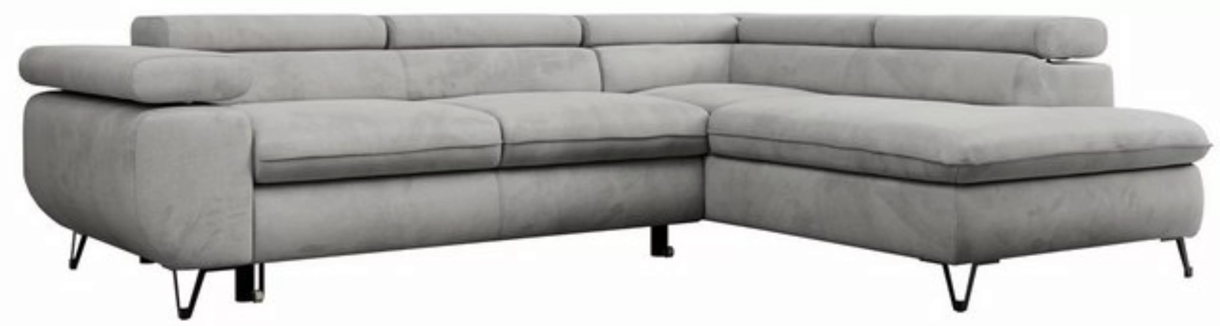 MKS MÖBEL Ecksofa PEDRO L, Set, T30-Schaum, Metallbeinen, Wellenfedern, L-f günstig online kaufen