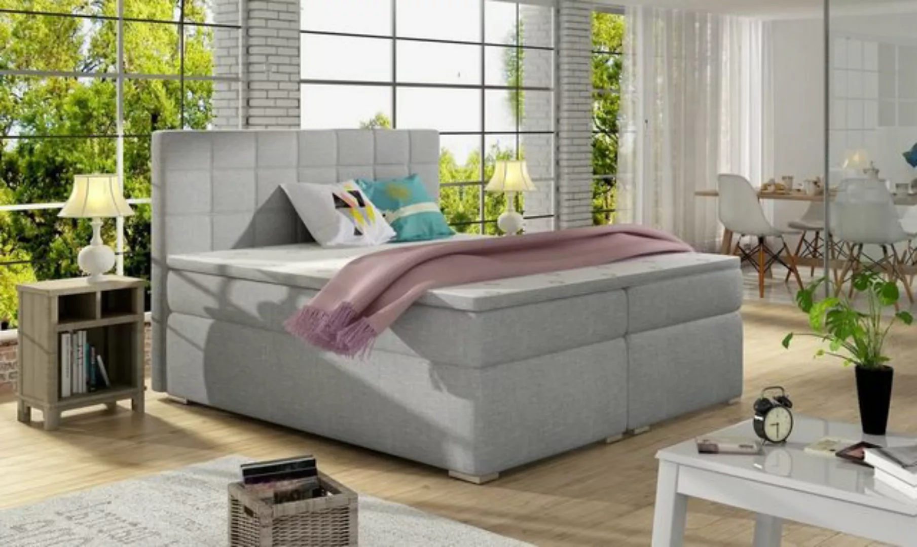 JVmoebel Bett, Boxspringbett Doppelbett Ehebett Bettgestell Polsterbett Bet günstig online kaufen