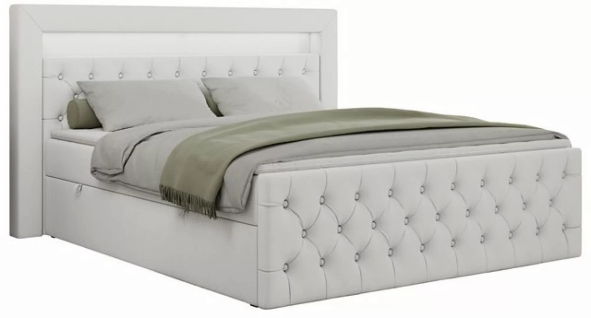 MKS MÖBEL Boxspringbett GOLD9, Doppelbett mit Multipocket-Matratze und Topp günstig online kaufen