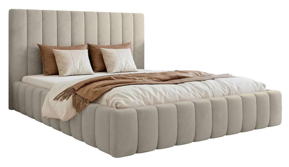NADUVI Collection | Bettgestell Flores Samt 180x200 mit Staufach günstig online kaufen