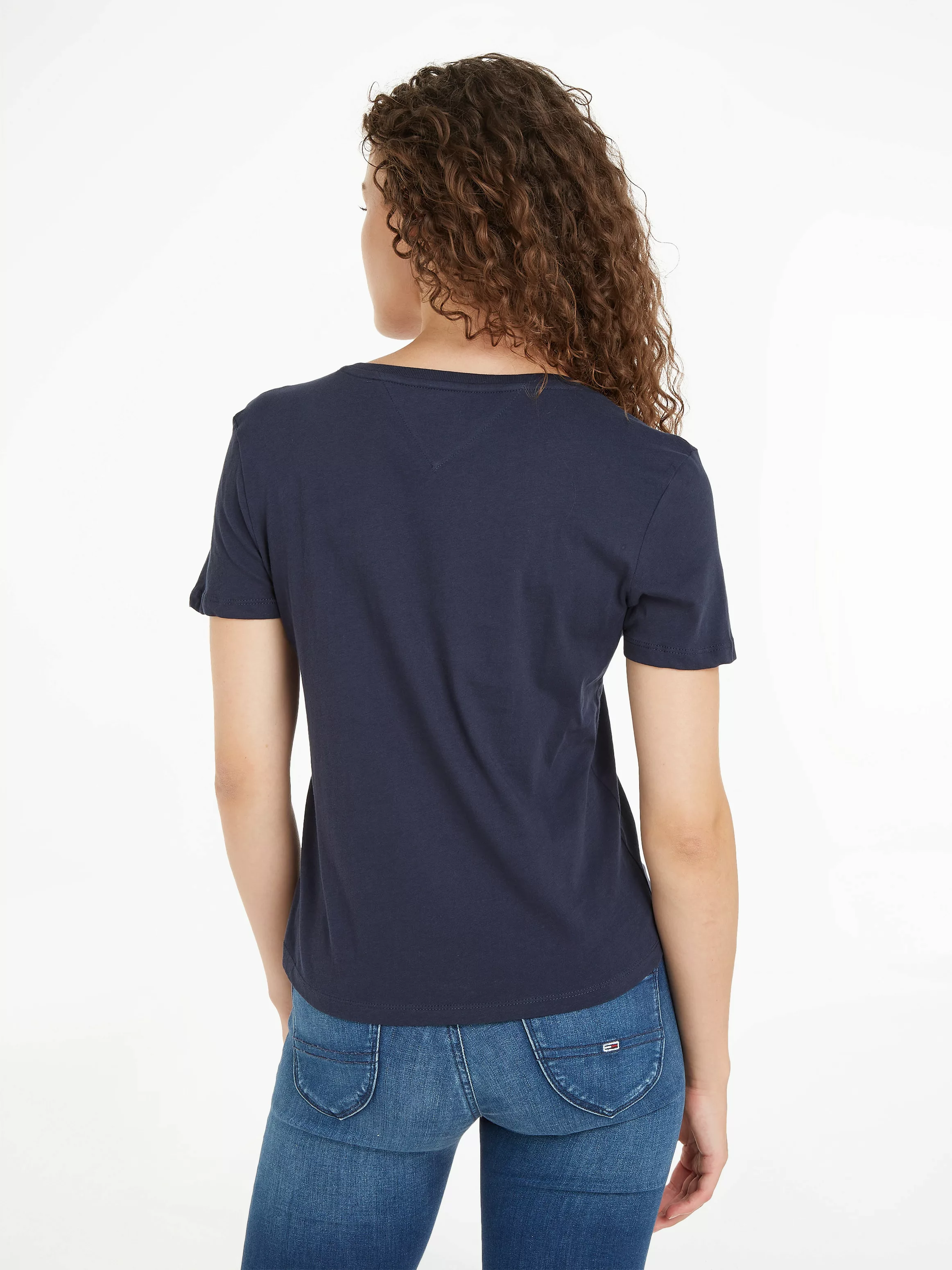 Tommy Jeans V-Shirt, mit Tommy Jeans Logo-Flag auf der Brust günstig online kaufen