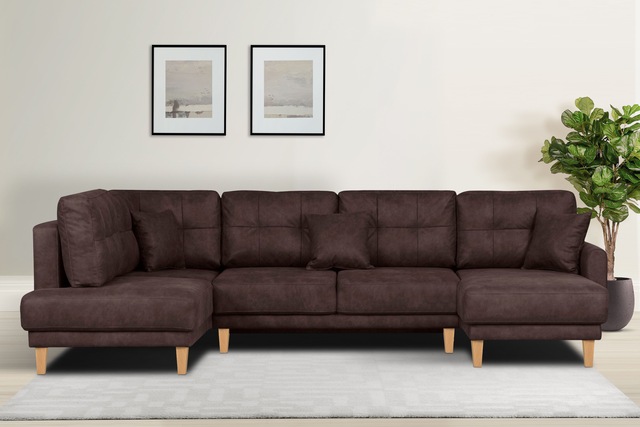 Home affaire Wohnlandschaft "TRIPLO U-Form wahlweise mit Schlaffunktion, B/ günstig online kaufen
