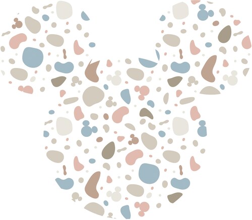 Komar Wandtattoo "Mickey Head Terrazzo Bambino - Größe 125 x 125 cm", (1 St günstig online kaufen