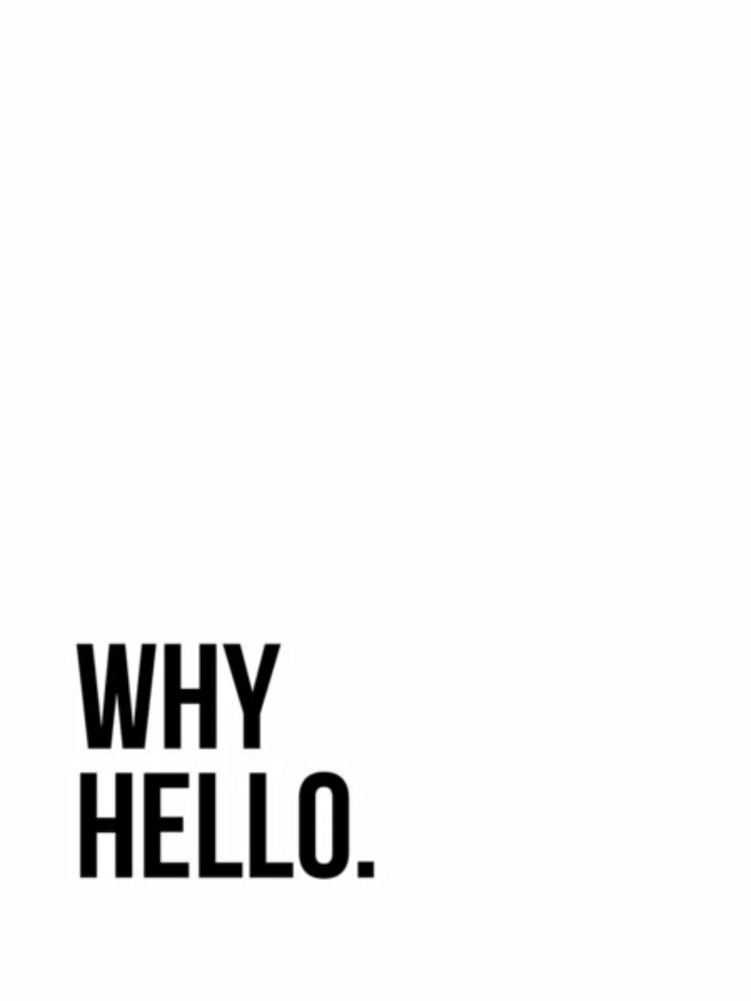 Poster / Leinwandbild - Why Hello No4 günstig online kaufen