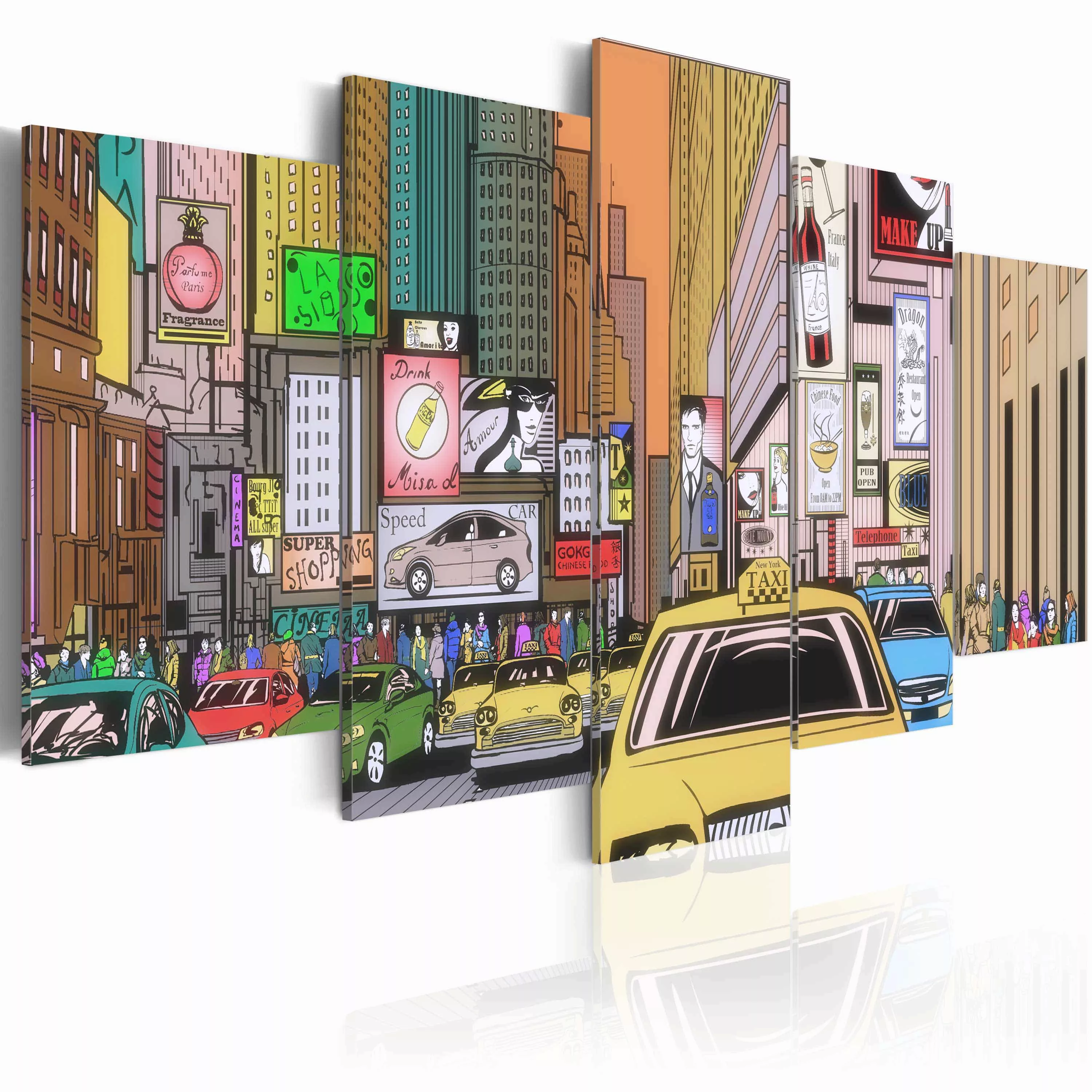 Wandbild - Zeichnung einer Großstadt günstig online kaufen