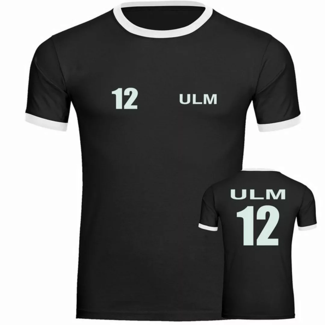 multifanshop T-Shirt Kontrast Ulm - Trikot Nummer 12 - Männer günstig online kaufen