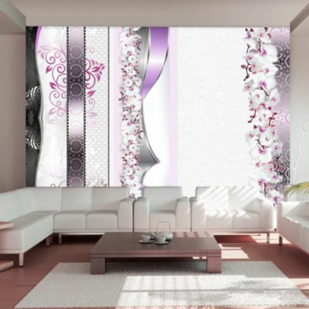 artgeist Fototapete Parade of orchids in violet mehrfarbig Gr. 350 x 245 günstig online kaufen
