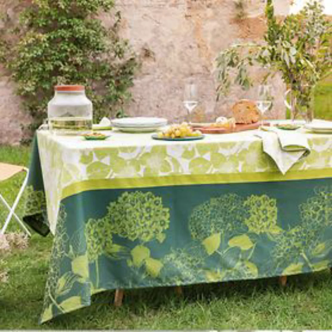 Tischdecke, 'Mille hortensias vert' günstig online kaufen
