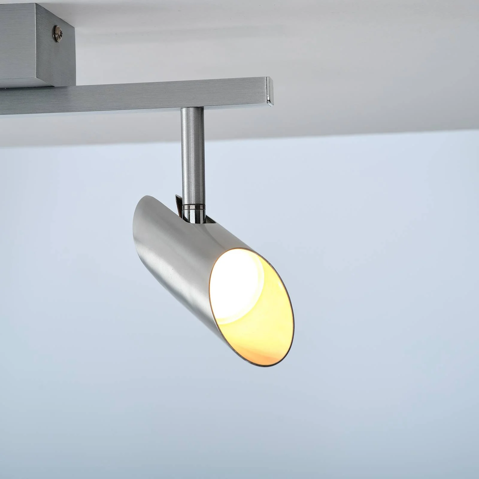 LED-Deckenstrahler Risell, Länge 35 cm, aluminiumfarben günstig online kaufen