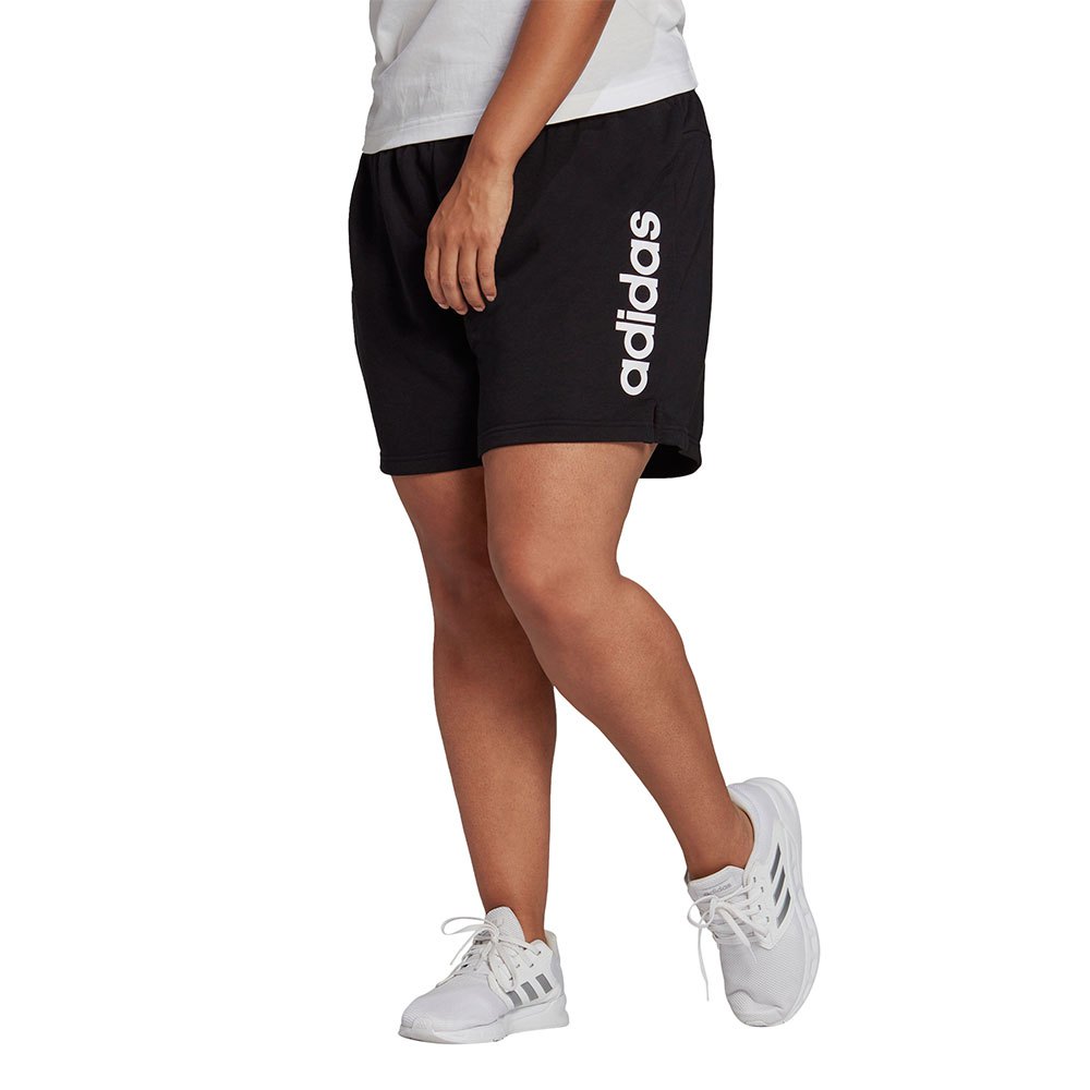 Adidas Essentials Slim Logo Shorts In Großen Größen 1X Black / White günstig online kaufen