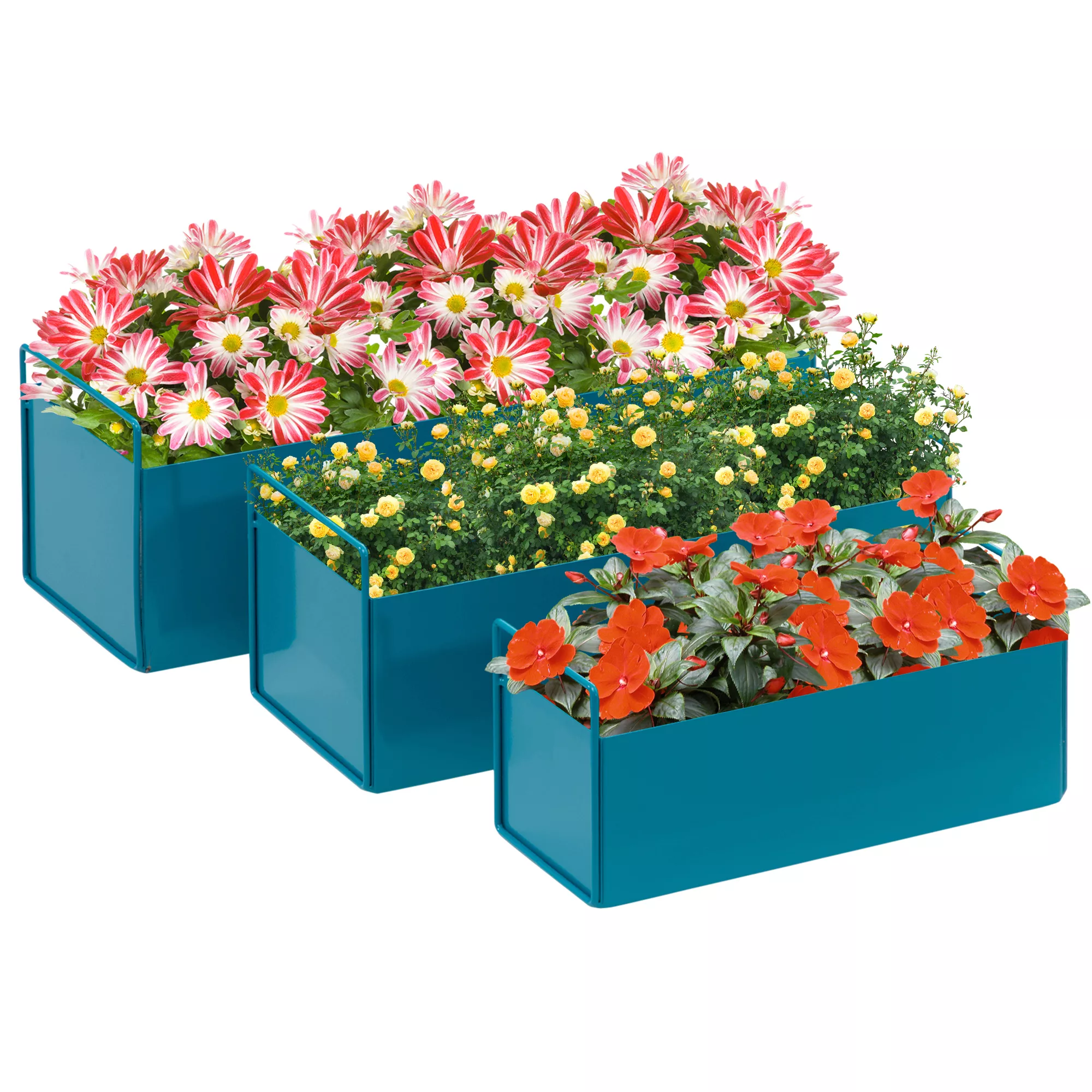 Outsunny Blumenbeete-Set mit Griff B/H/L: ca. 20x19x55 cm günstig online kaufen