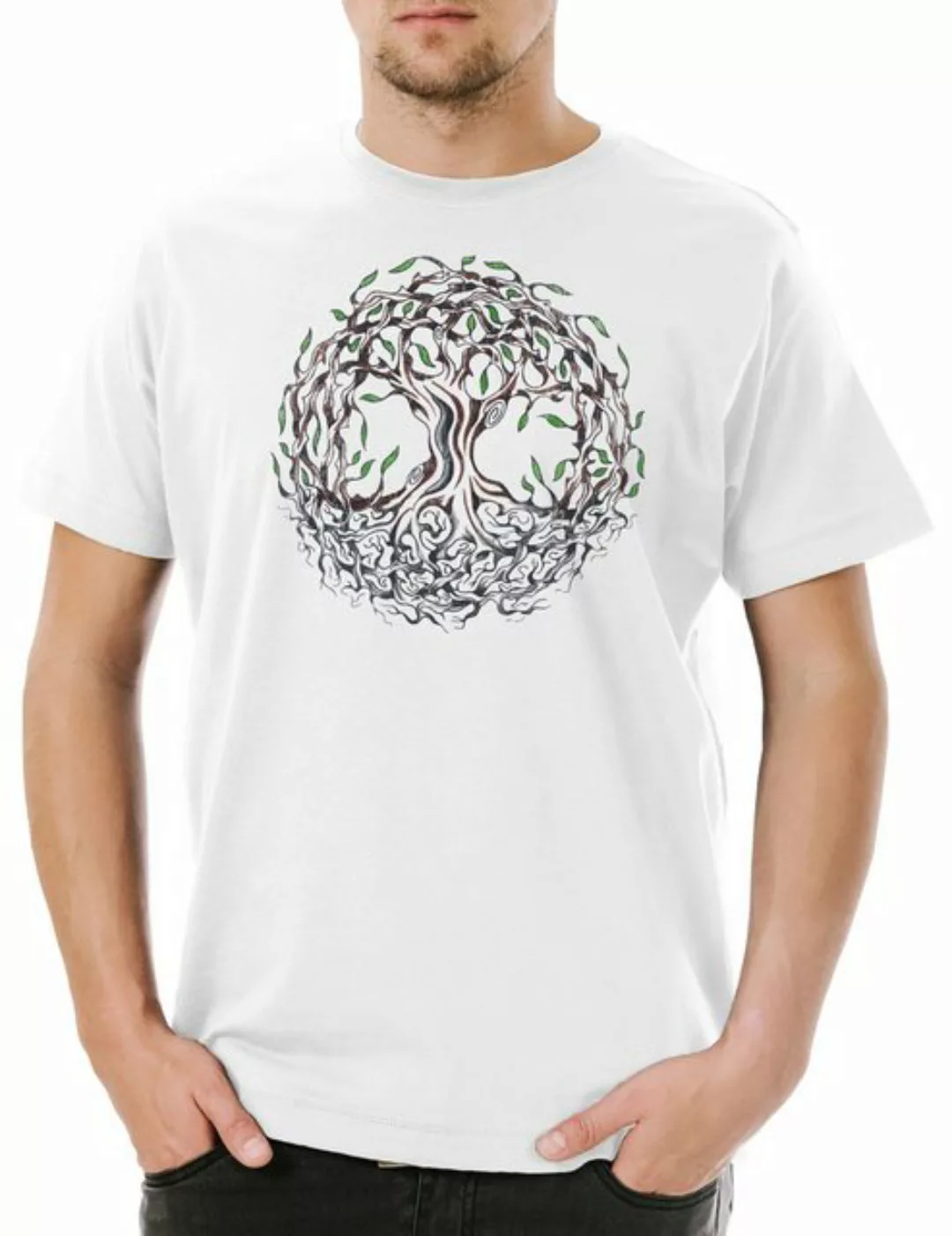 Urban Backwoods Print-Shirt Yggdrasil IX Herren T-Shirt Asen Celtic Irminsu günstig online kaufen