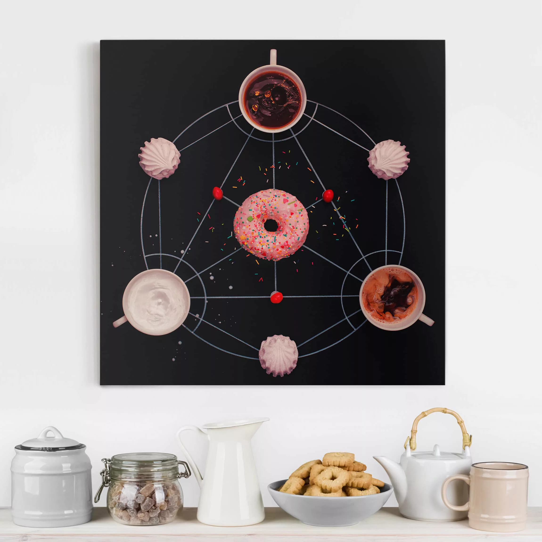 Leinwandbild Küche - Quadrat Süße Alchemie des Kochens günstig online kaufen