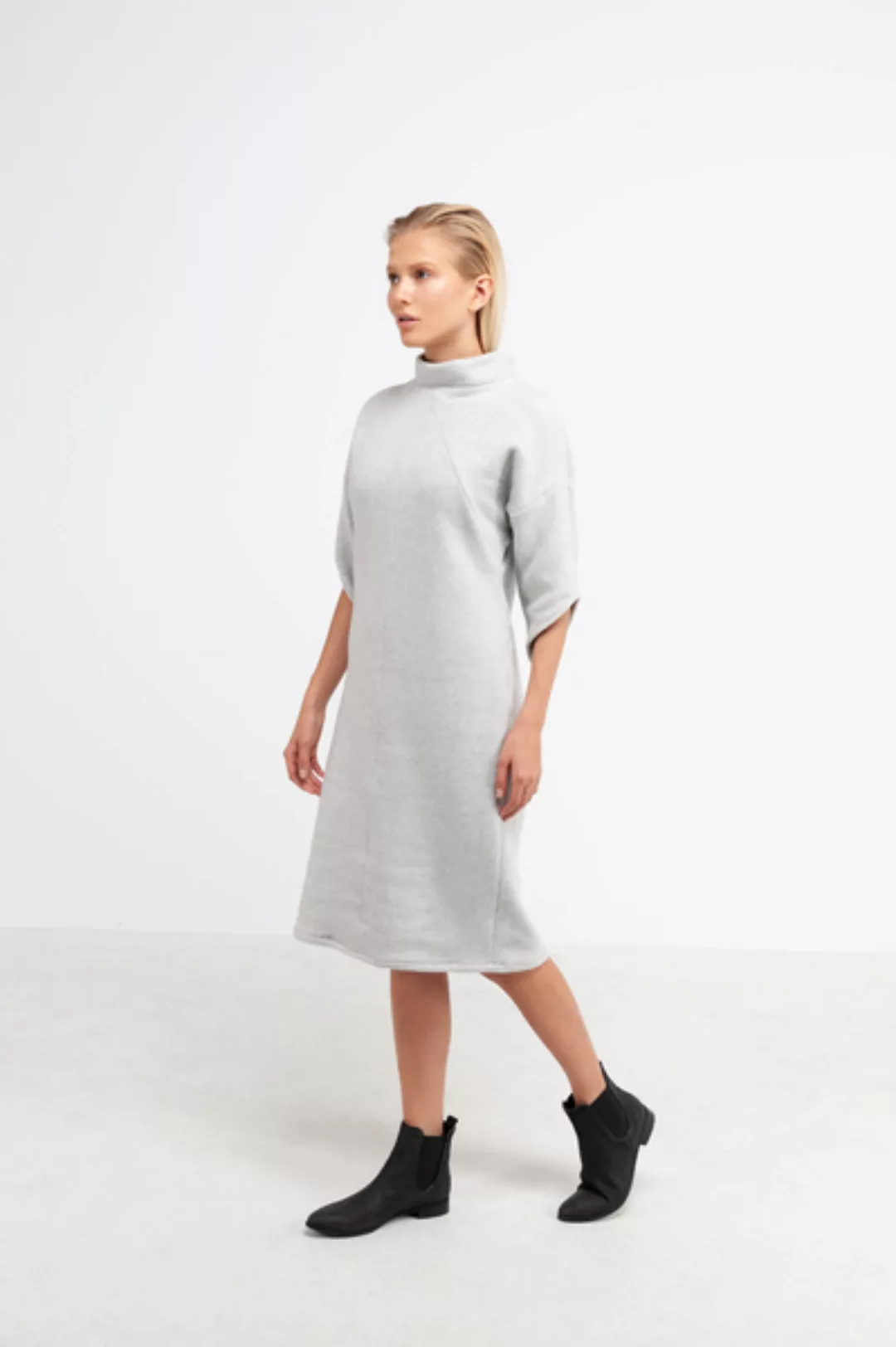 Yoko - Damen Kleid In Fleece-optik Aus Bio-baumwolle günstig online kaufen