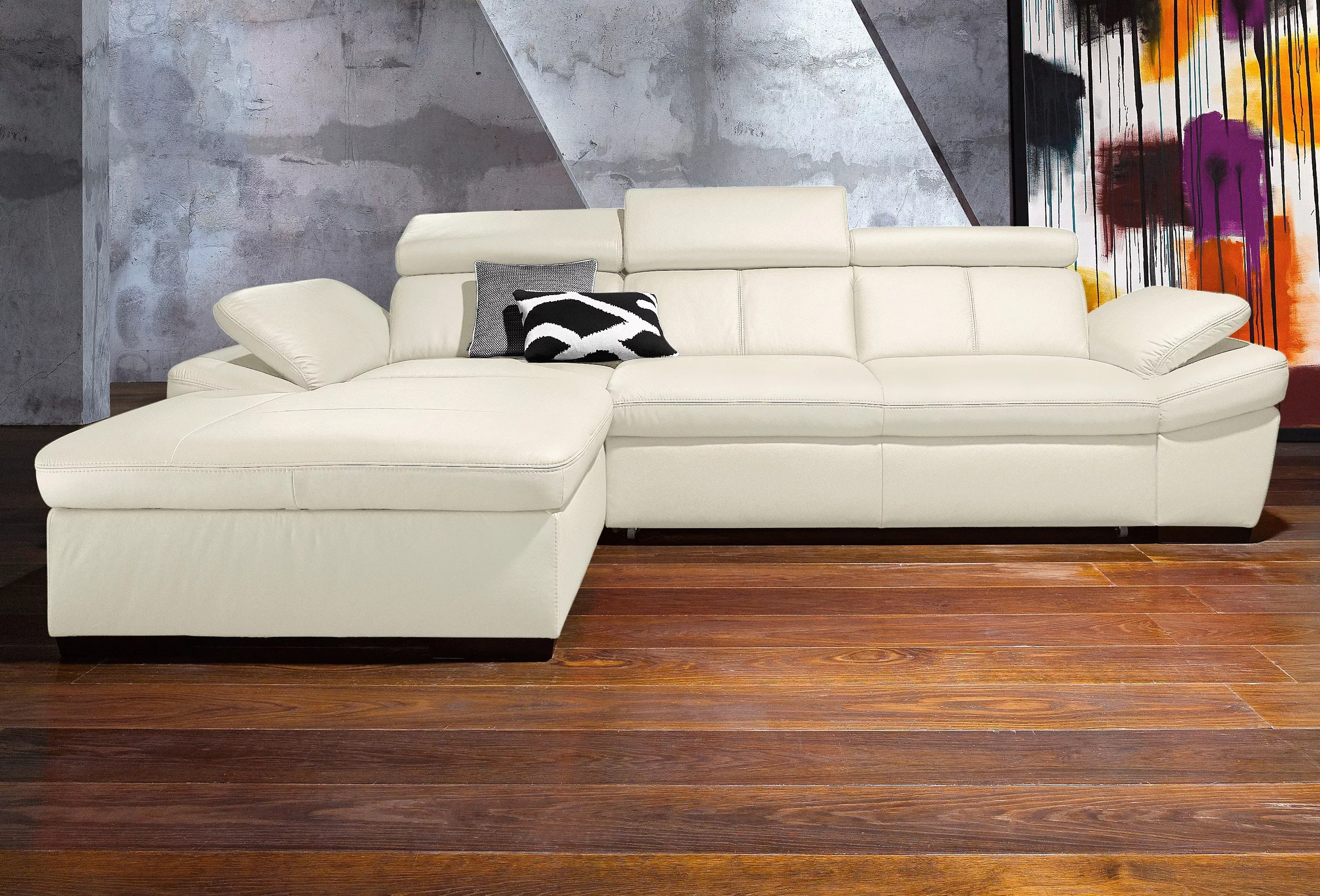 exxpo - sofa fashion Ecksofa »Salerno, klassisch modernes Funktionssofa, ho günstig online kaufen