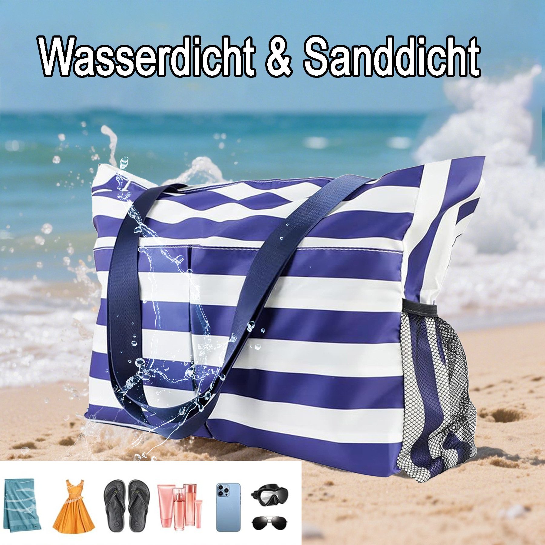 Mutig Strandtasche Große Strandtasche XXL Reisetasche, günstig online kaufen