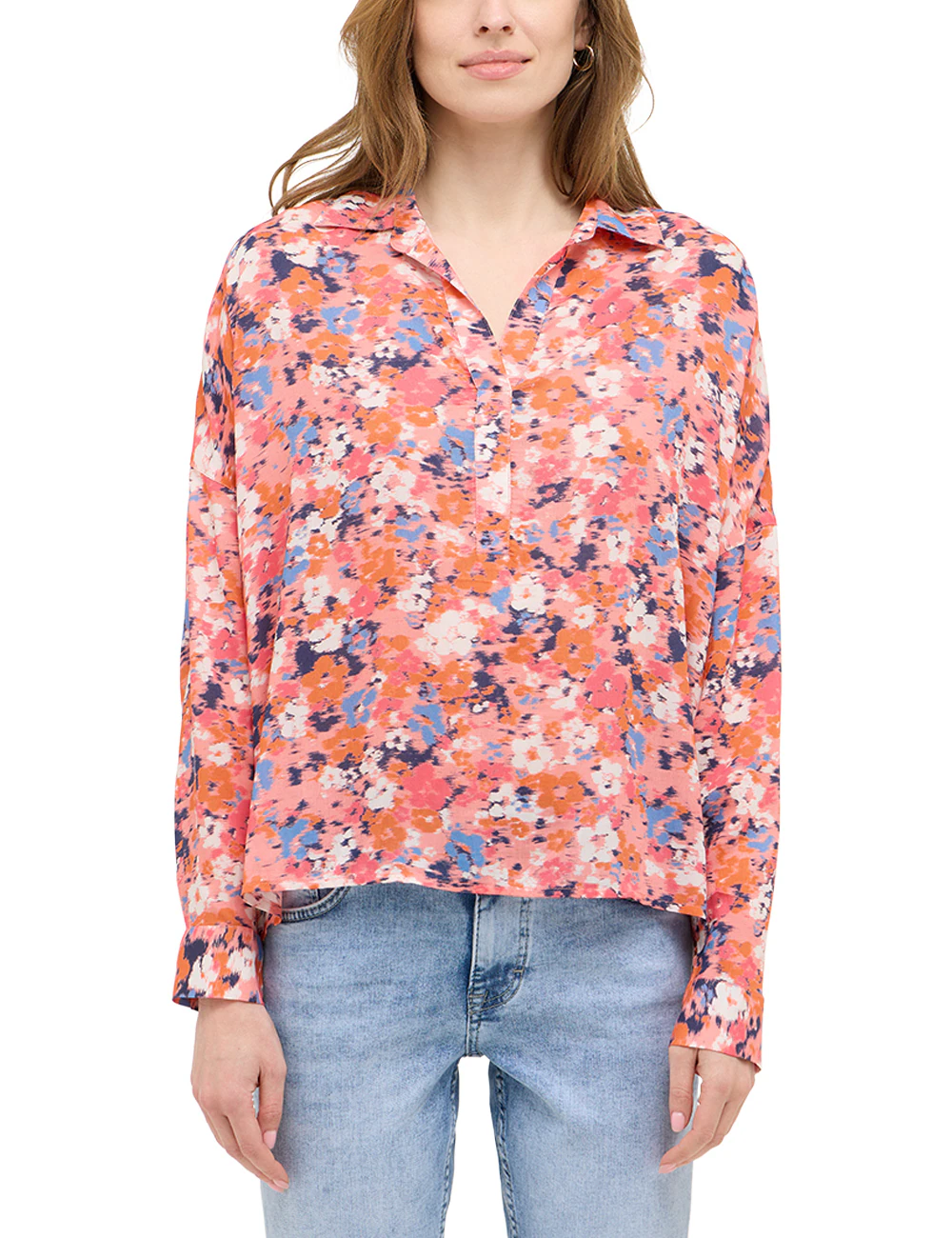 MUSTANG Langarmbluse "Damen Style Ruby Henley" günstig online kaufen