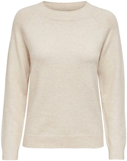 ONLY Strickpullover Einfarbiger Basic Strickpullover ONLRICA 4254 in Beige günstig online kaufen