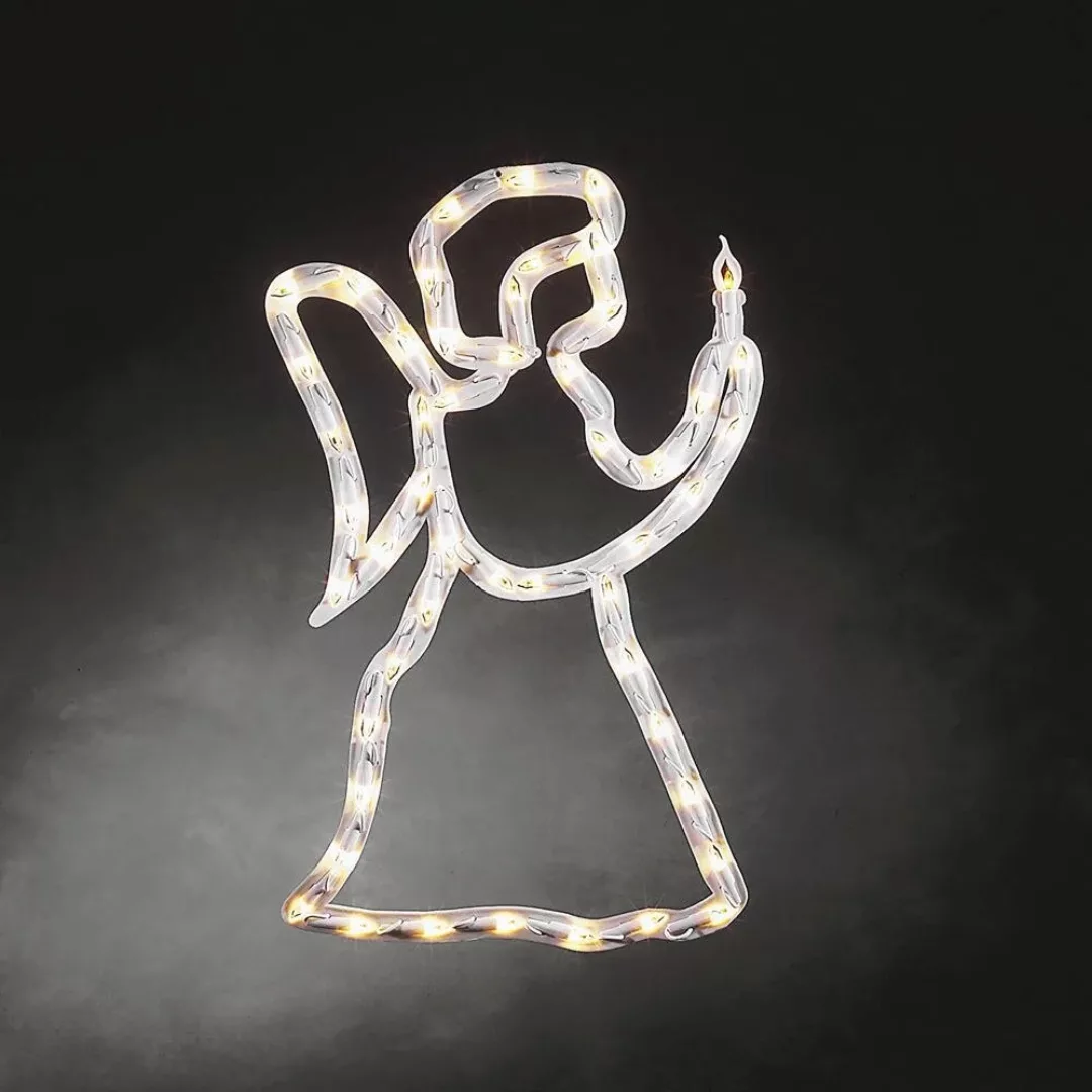 LED Deko Fensterbild Engel in Weiß in Weiß 50x 0,06W 150lm günstig online kaufen