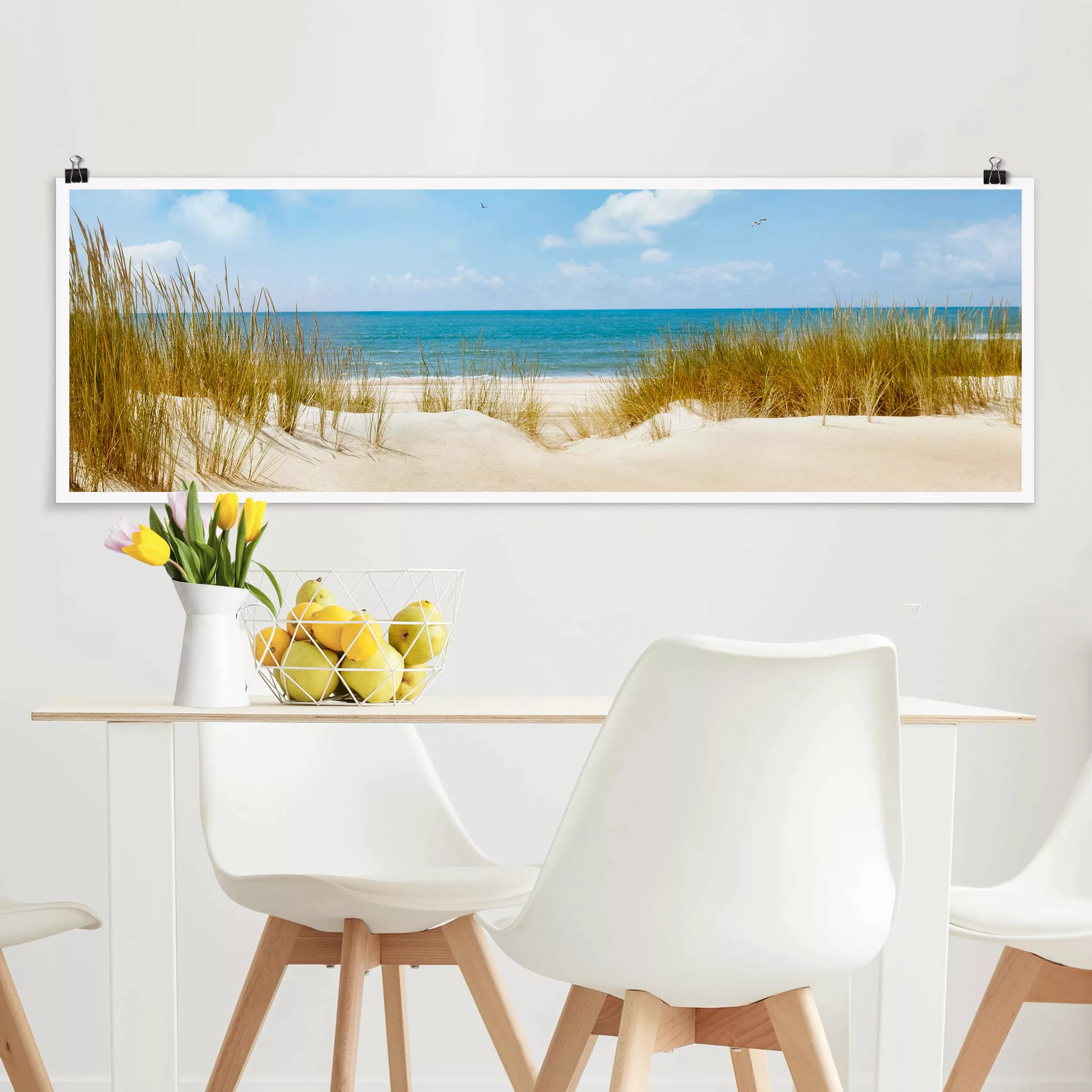 Panorama Poster Strand Strand an der Nordsee günstig online kaufen