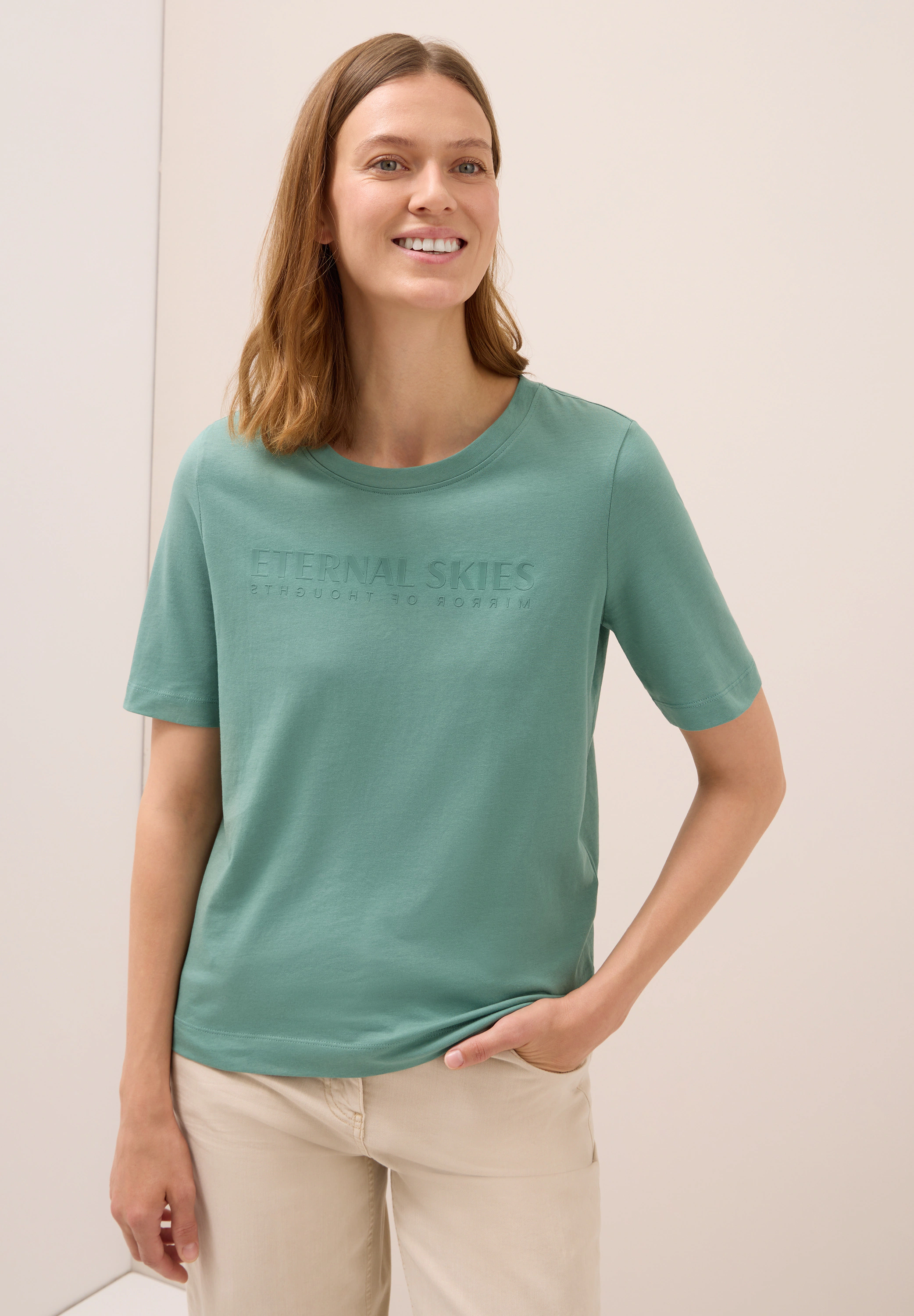 Cecil T-Shirt, mit Wording Artwork günstig online kaufen