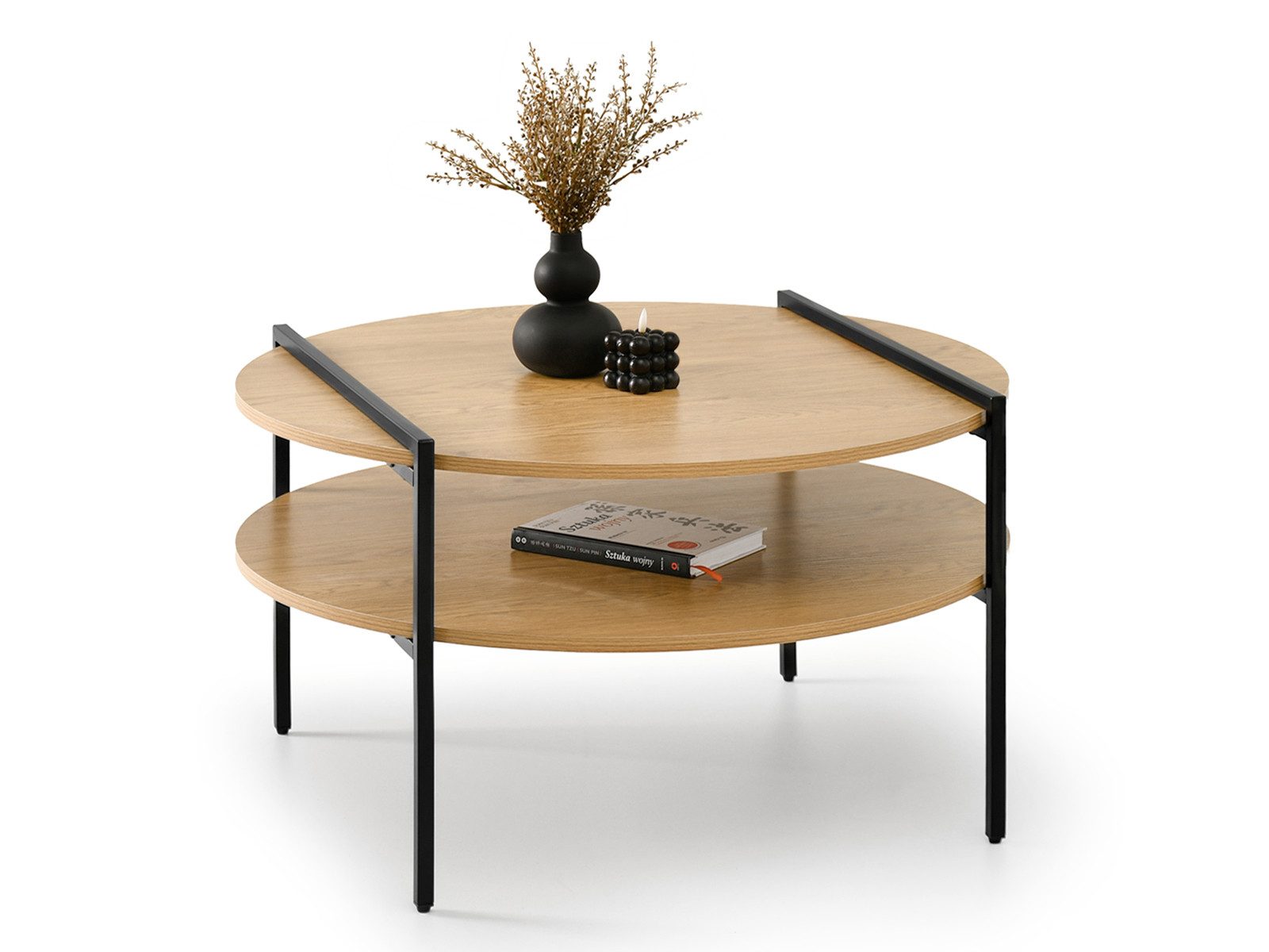 Compleo Couchtisch mit Regale, Moderne Kaffeetisch, günstig online kaufen