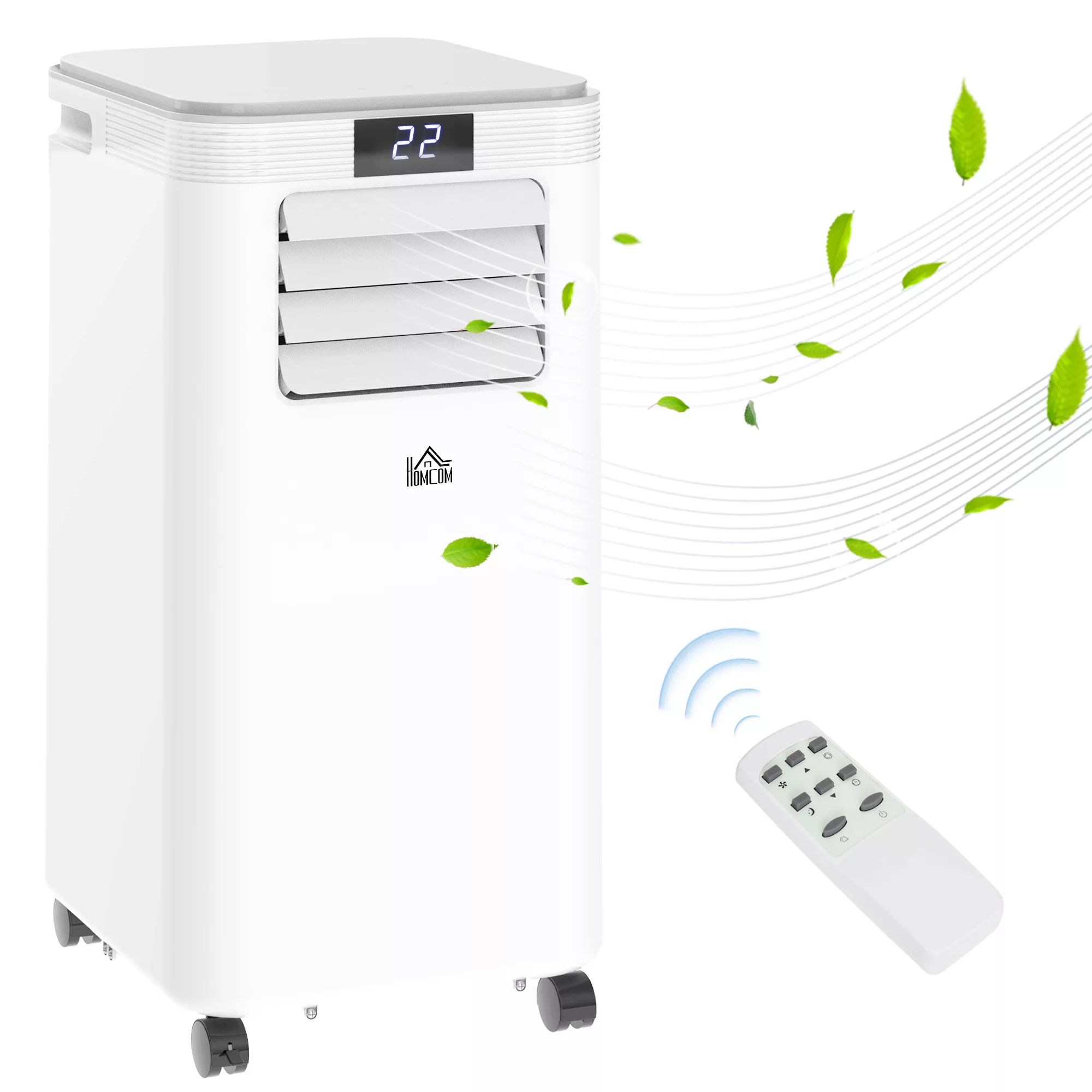 HOMCOM Mobile Klimaanlage 4-in-1 Klimagerät mit Fernbedienung und 24h Timer günstig online kaufen