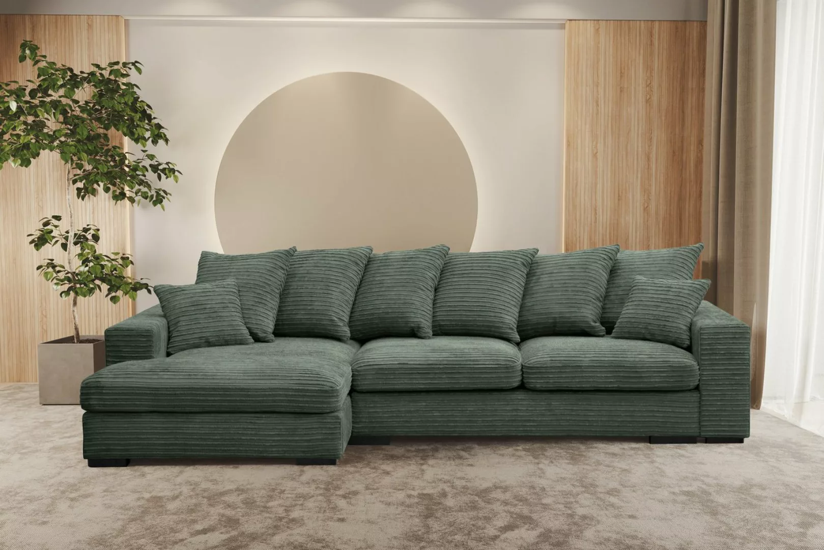 Kaiser Möbel Ecksofa Sofa L-form, Couch L-form Gabon stoff Zoom Ottomane günstig online kaufen