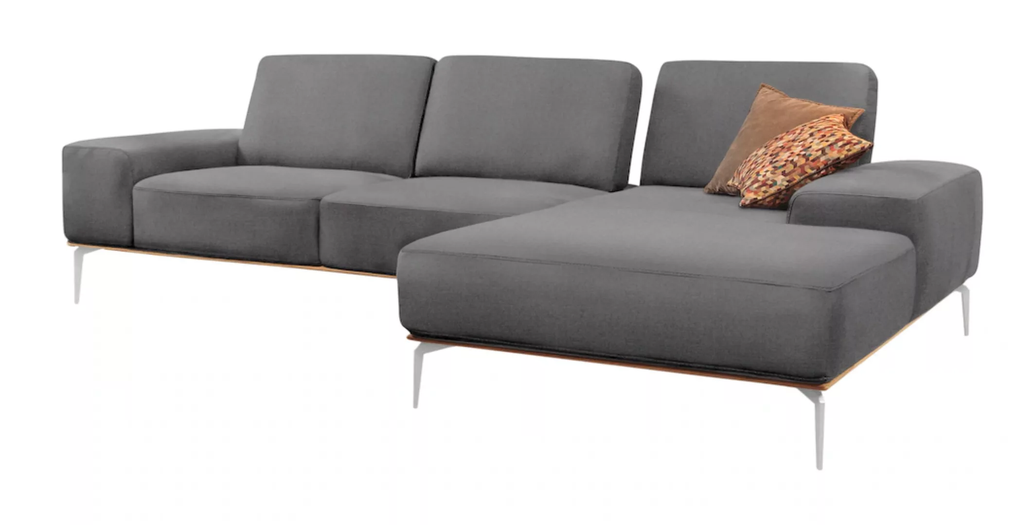 W.SCHILLIG Ecksofa run, mit elegantem Holzsockel, Füße in Chrom glänzend, B günstig online kaufen