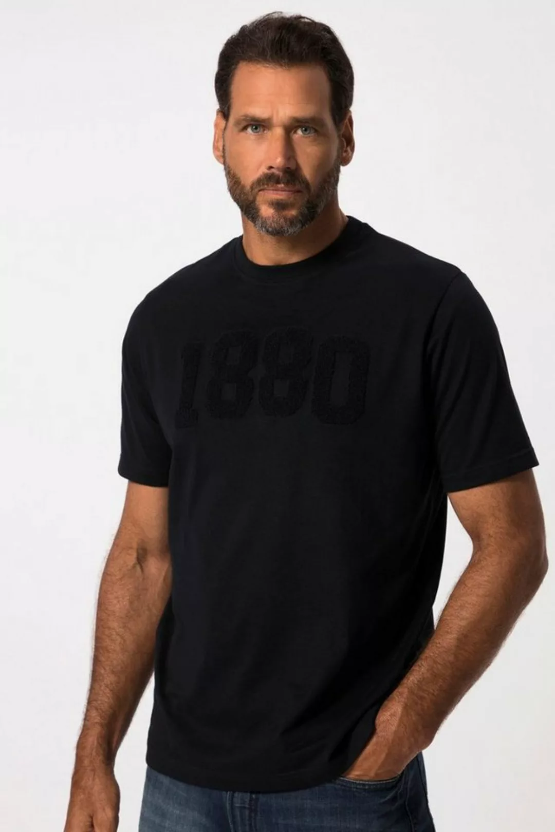 JP1880 T-Shirt T-Shirt Halbarm Rundhals 1880 Brust-Badge bis 8 XL günstig online kaufen