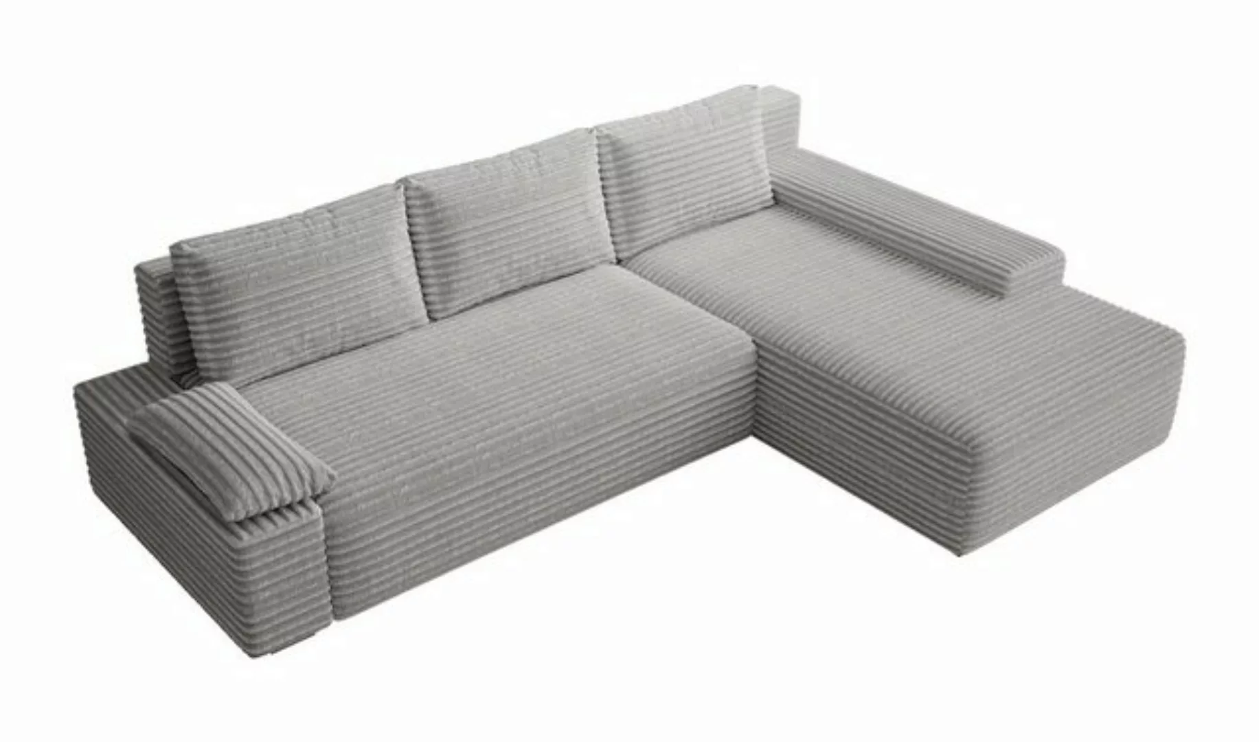 PROMETO Möbel Ecksofa Ecksofa LINEA mit Schlaffunktion und Bettkasten in Be günstig online kaufen