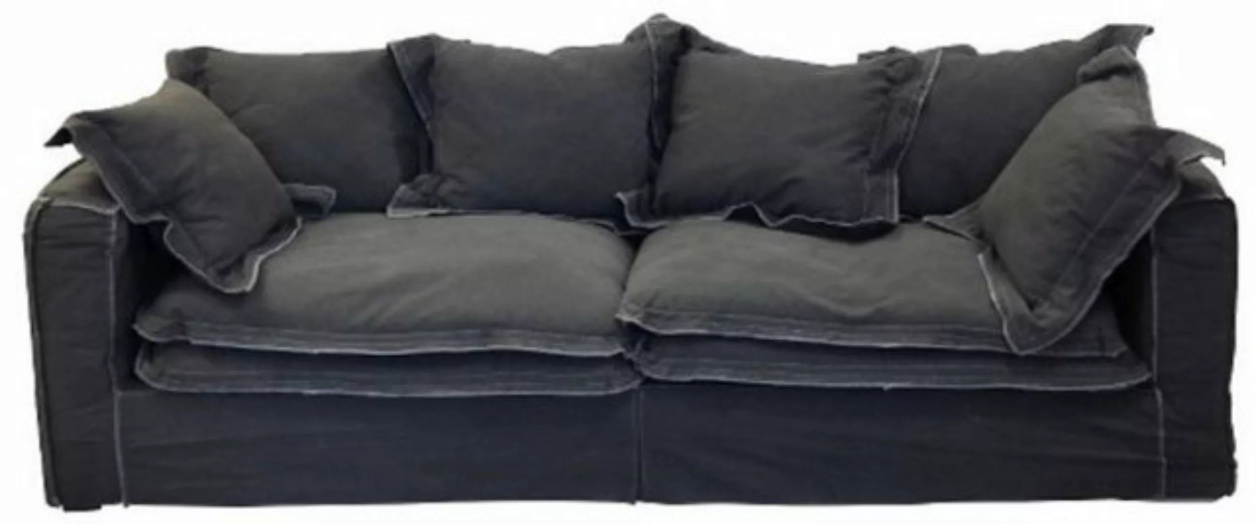 Casa Padrino Sofa Luxus Wohnzimmer Sofa Vintage Dunkelgrau 240 x 100 x H. 8 günstig online kaufen